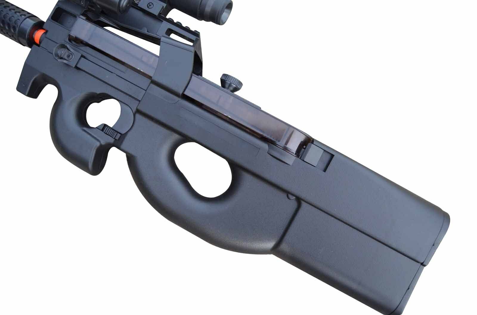 WELL D90H Airsoft SMG (P90) Full Auto Electric AEG Rifle w/ Accessories Airsoft-AEGplastic - Tophatter Daily Deals