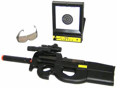 WELL D90H Airsoft SMG (P90) Full Auto Electric AEG Rifle w/ Accessories Airsoft-AEGplastic - Tophatter Daily Deals