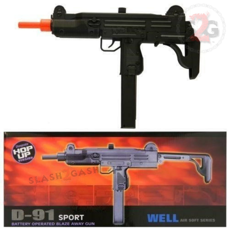 WELL D91 Airsoft Gun Electric UZI SMG Fully Automatic AEG Airsoft-AEGplastic - Tophatter Daily Deals