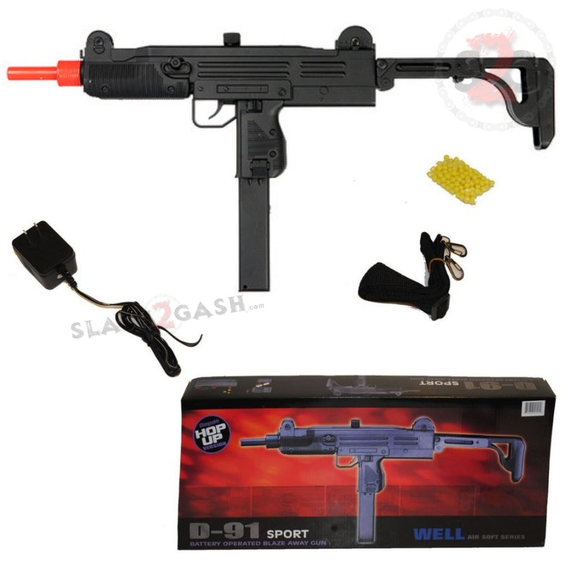 WELL D91 Airsoft Gun Electric UZI SMG Fully Automatic AEG Airsoft-AEGplastic - Tophatter Daily Deals