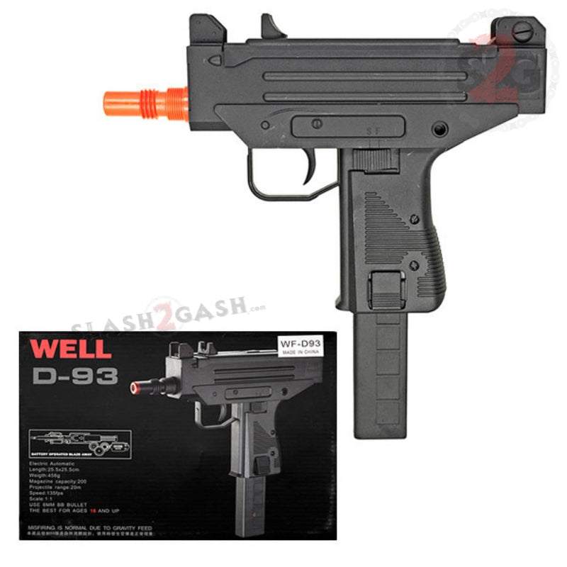 WELL D93 Airsoft Gun Electric UZI SMG Fully Automatic AEG Airsoft-AEGplastic - Tophatter Daily Deals