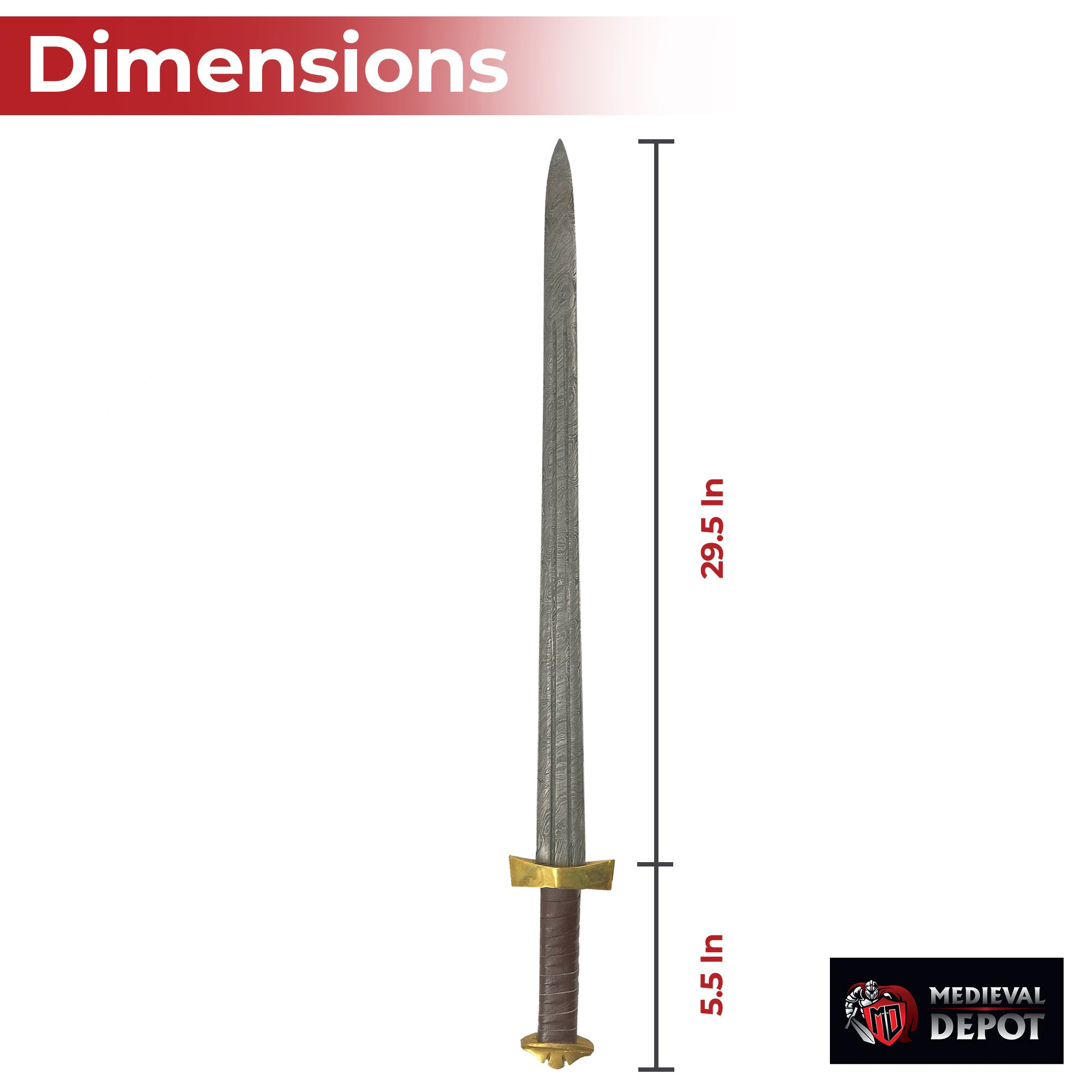 Damascus Viking Warrior Sword Swords - Tophatter Daily Deals