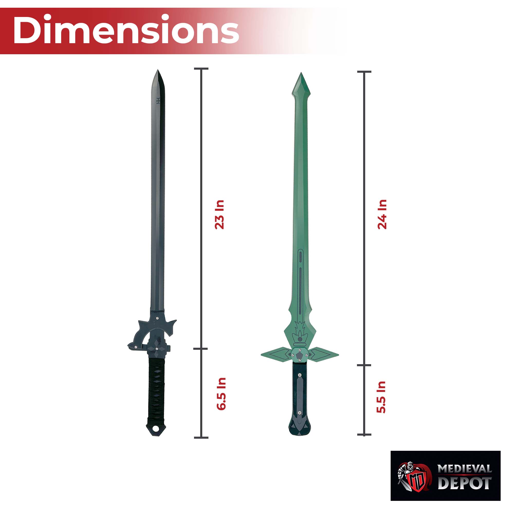 Dark Repulser Dual Blades Elucidator Combo swords - Tophatter Daily Deals