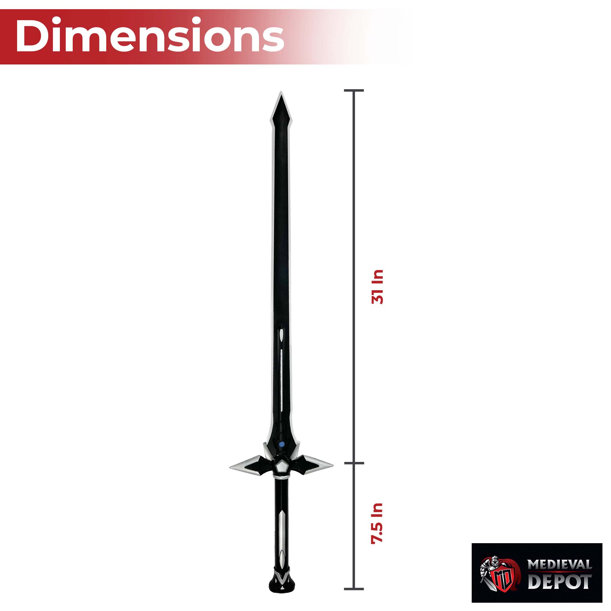 Dark Repulser SAO Foam Sword of Kirito swords - Tophatter Daily Deals