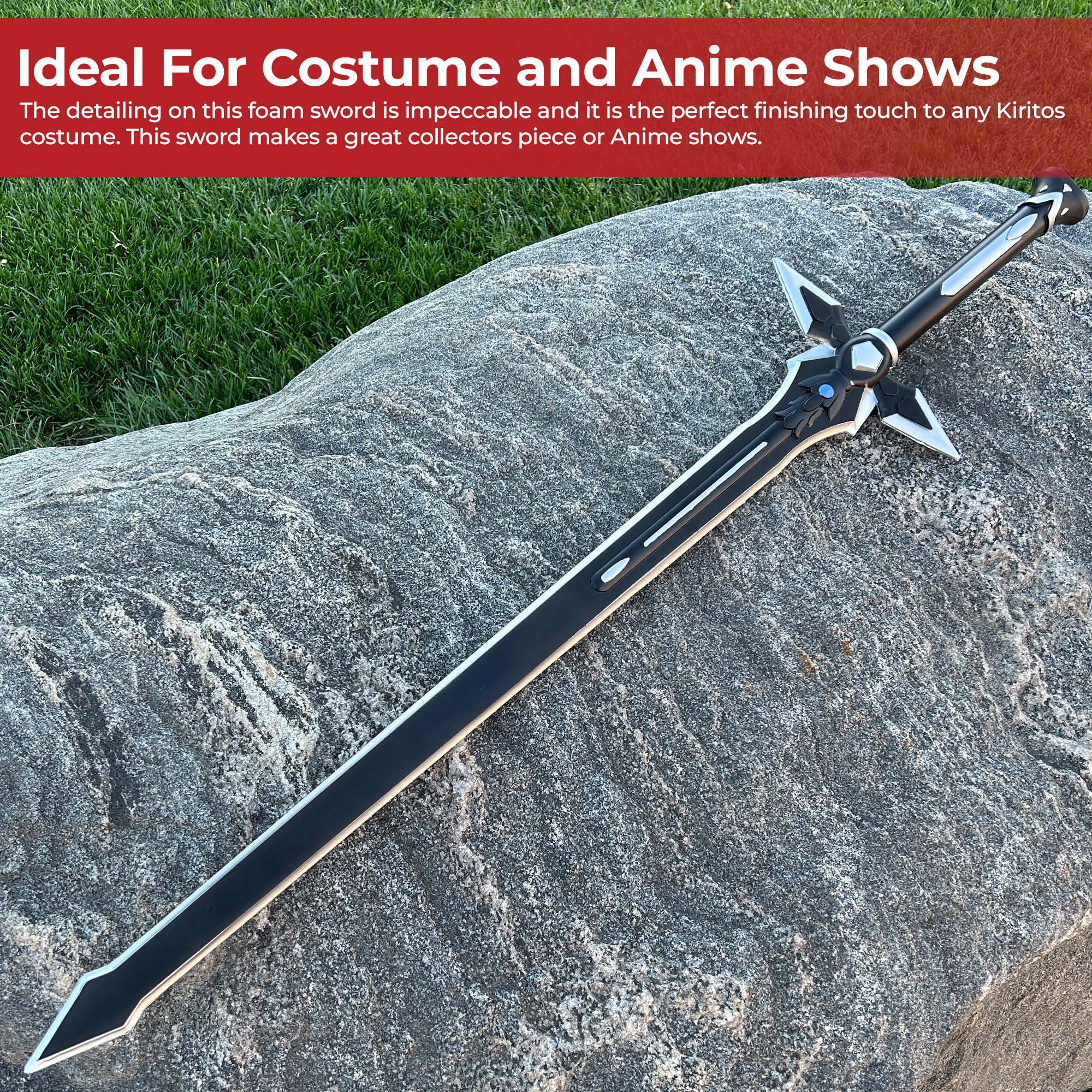 Dark Repulser SAO Foam Sword of Kirito swords - Tophatter Daily Deals
