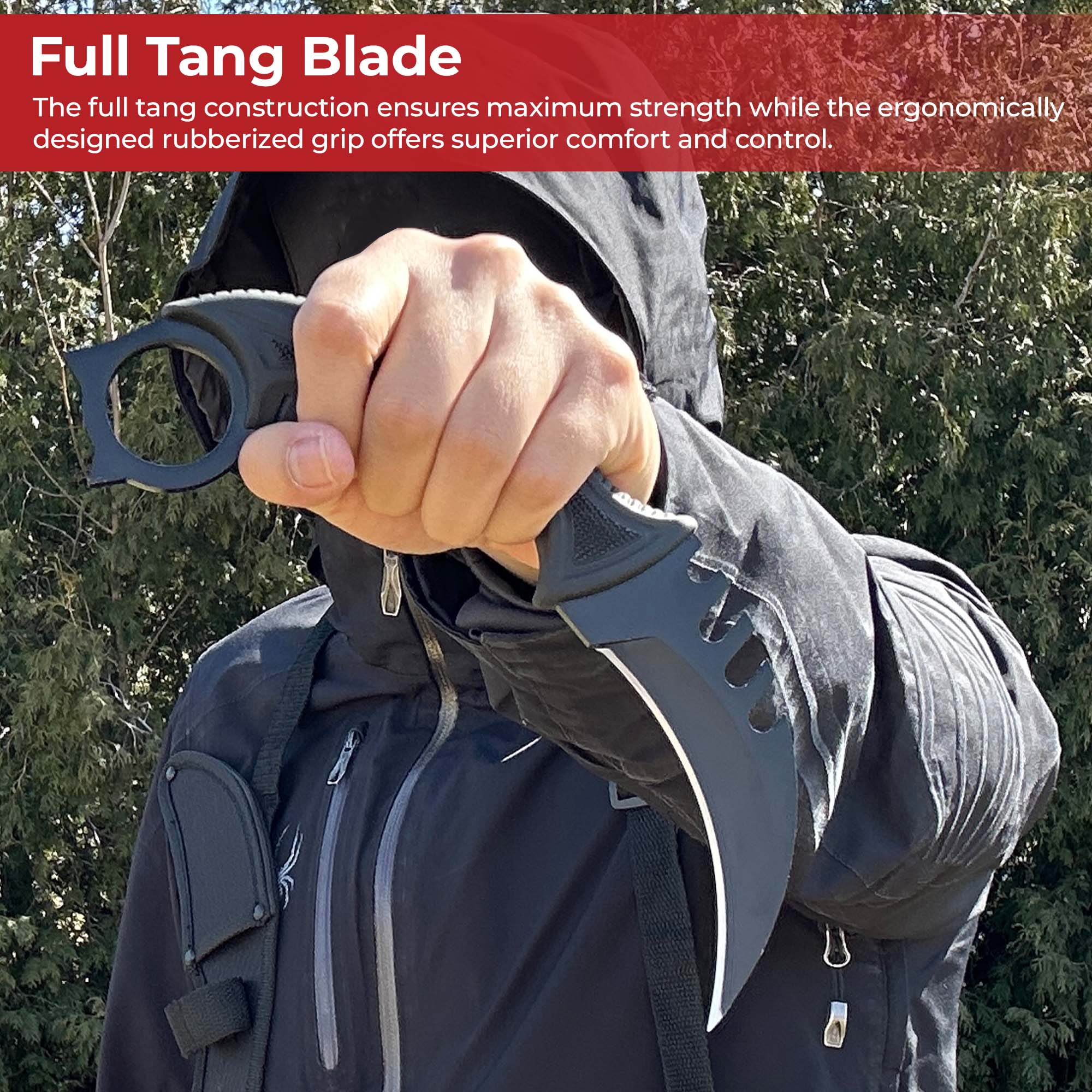 Dark Salvation Fixed Blade Survival Karambit knives - Tophatter Daily Deals