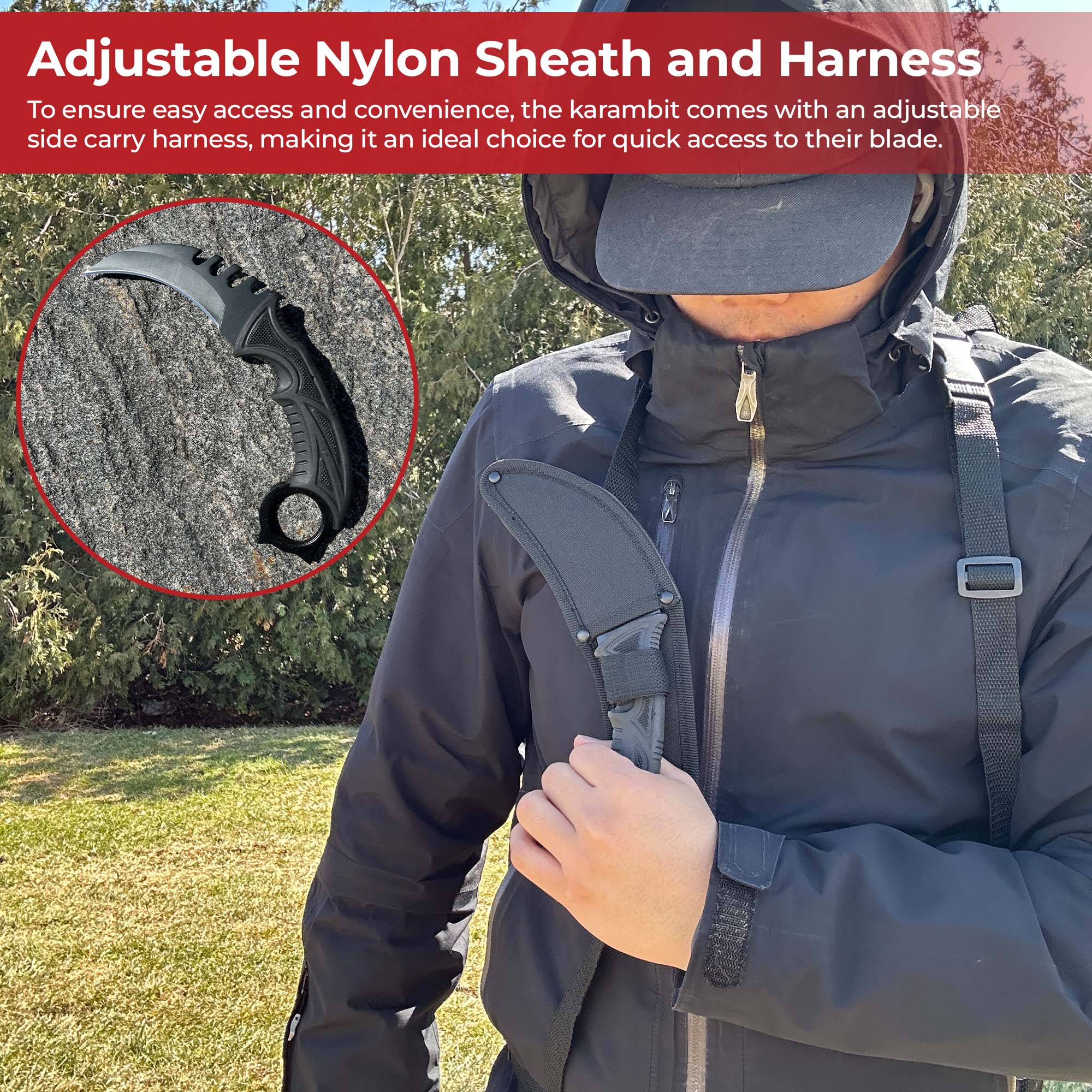 Dark Salvation Fixed Blade Survival Karambit knives - Tophatter Daily Deals