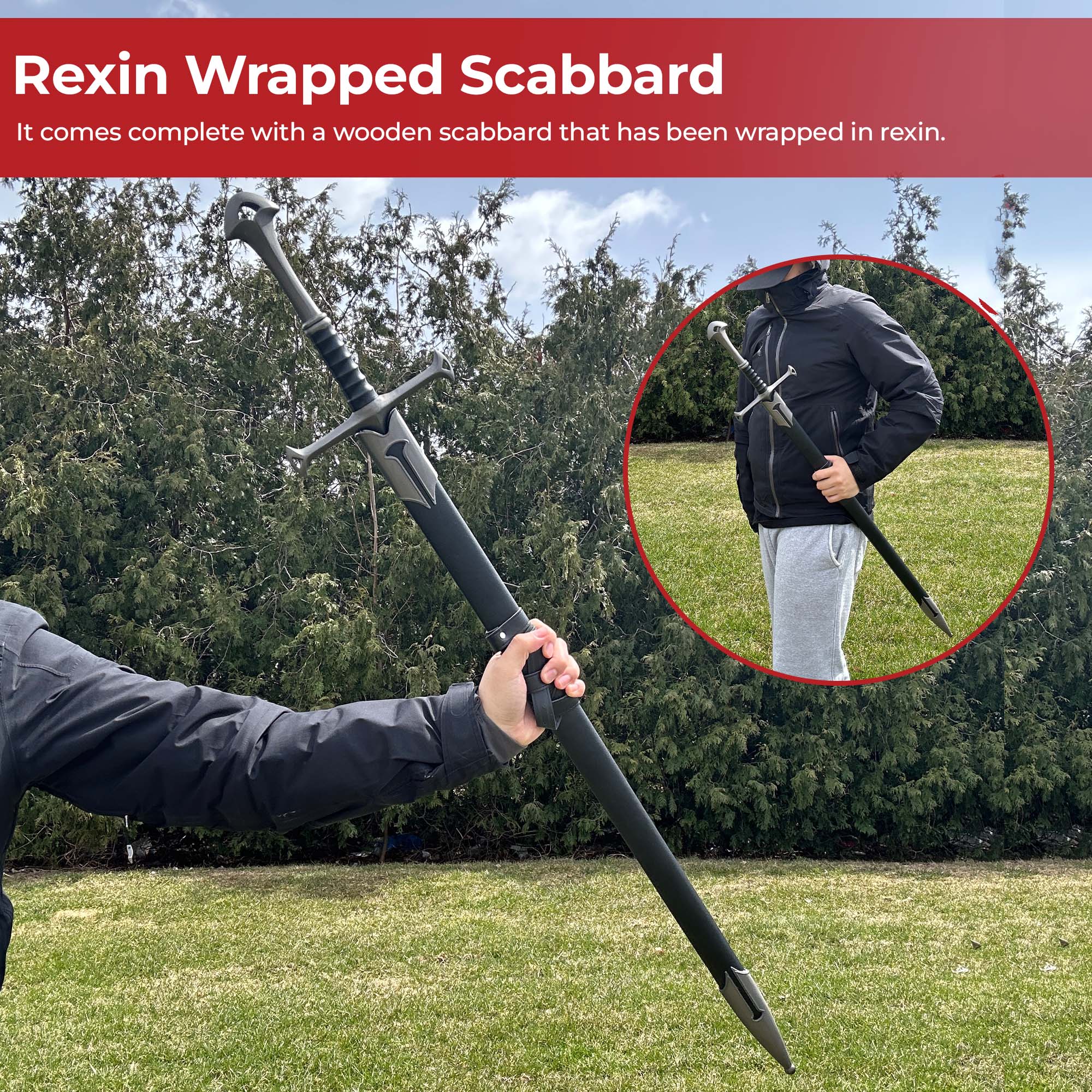 Darkened Medieval King’s Blade Sword swords - Tophatter Daily Deals