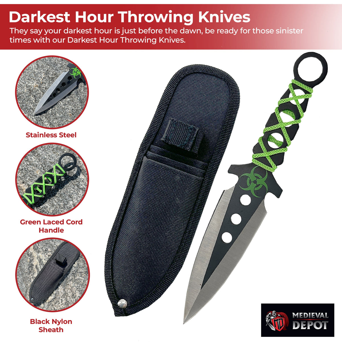 Darkest Hour Throwing Knives knives - Tophatter Daily Deals