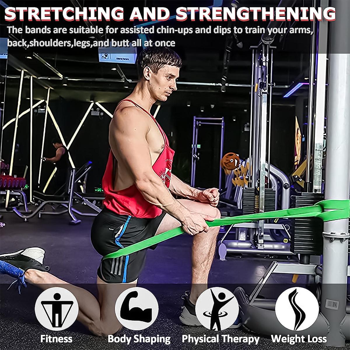 Resistance Band Bar UK - Resistance Bands Set with 98cm Detachable Exercise Bar Exercise & Fitness - Tophatter Daily Deals