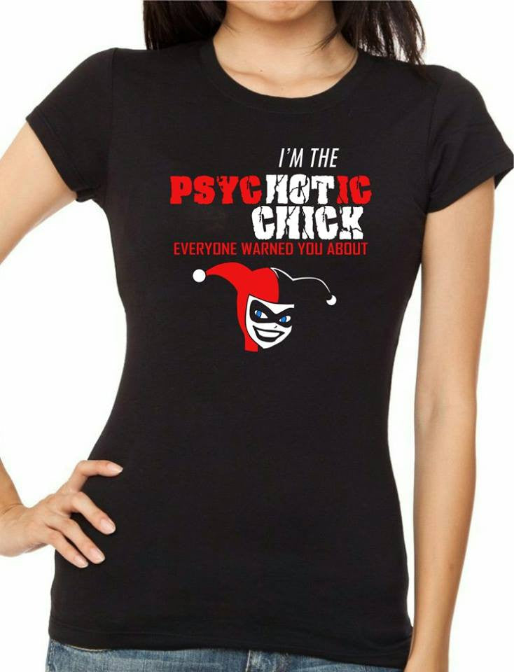 DC - Harley Quinn - Psychotic Chick (Animated) T-Shirt - Tophatter Daily Deals