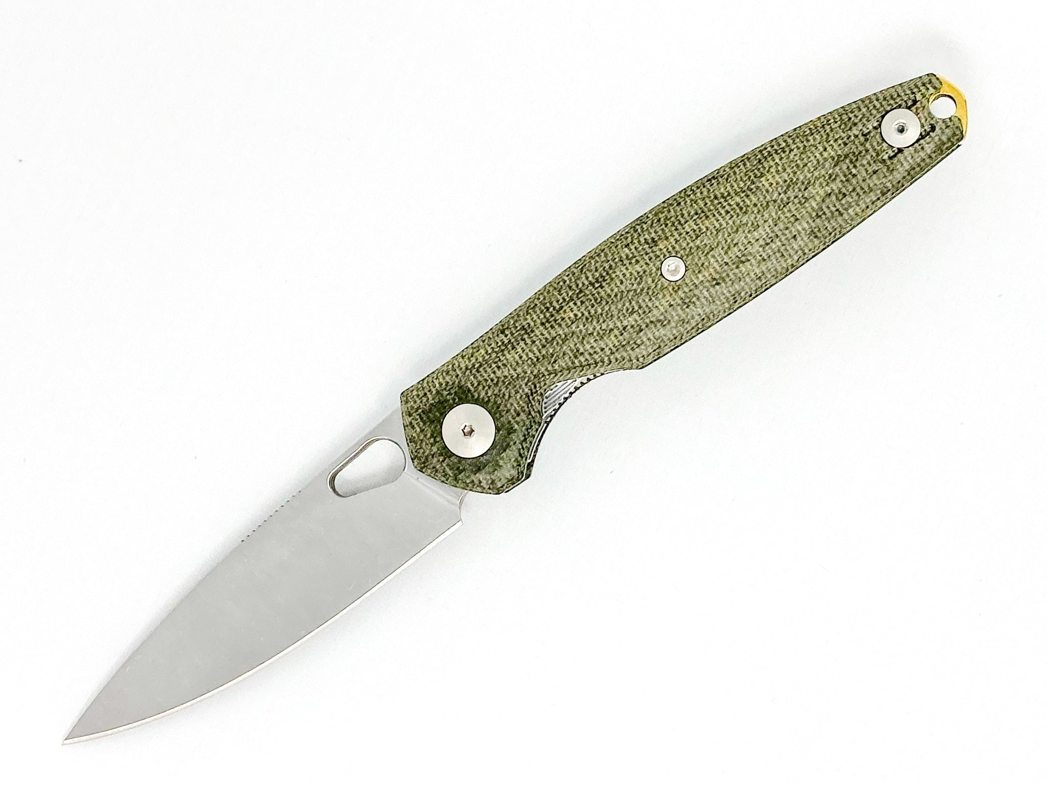 GiantMouse ACE Reo - Green Canvas Micarta - CPM-Magnacut Collectors - Tophatter Daily Deals