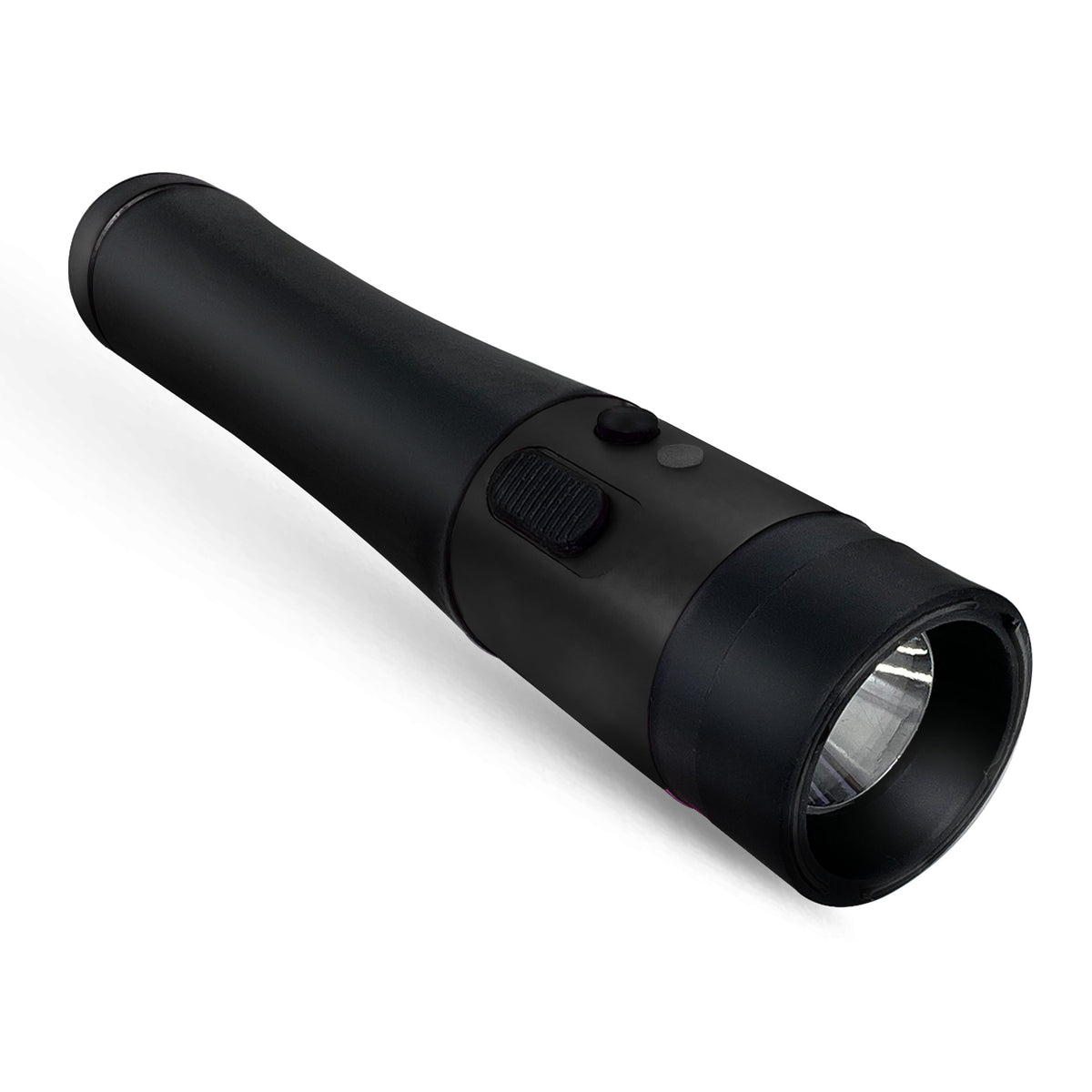 Black Stun Gun Flashlight, Rechargeable with Safety Pin, USB Wall and Car Charger, Wrist Strap - Tophatter's Guns'N'Weapons Store - FREE SHIPPING Collectible Weapons - Tophatter Daily Deals