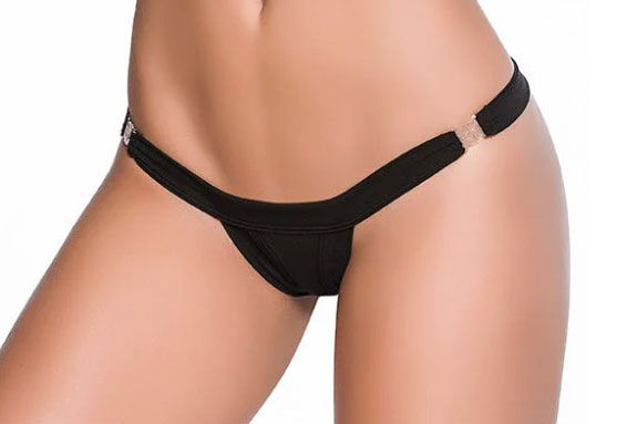 Low V Clip-On Thong (Black) – Medium/Large Lingerie > Clothes > Panties - Tophatter Daily Deals
