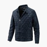 Lightweight Men's Quilted Jacket - Diamond, Insulated Blue - Tophatter Daily Deals