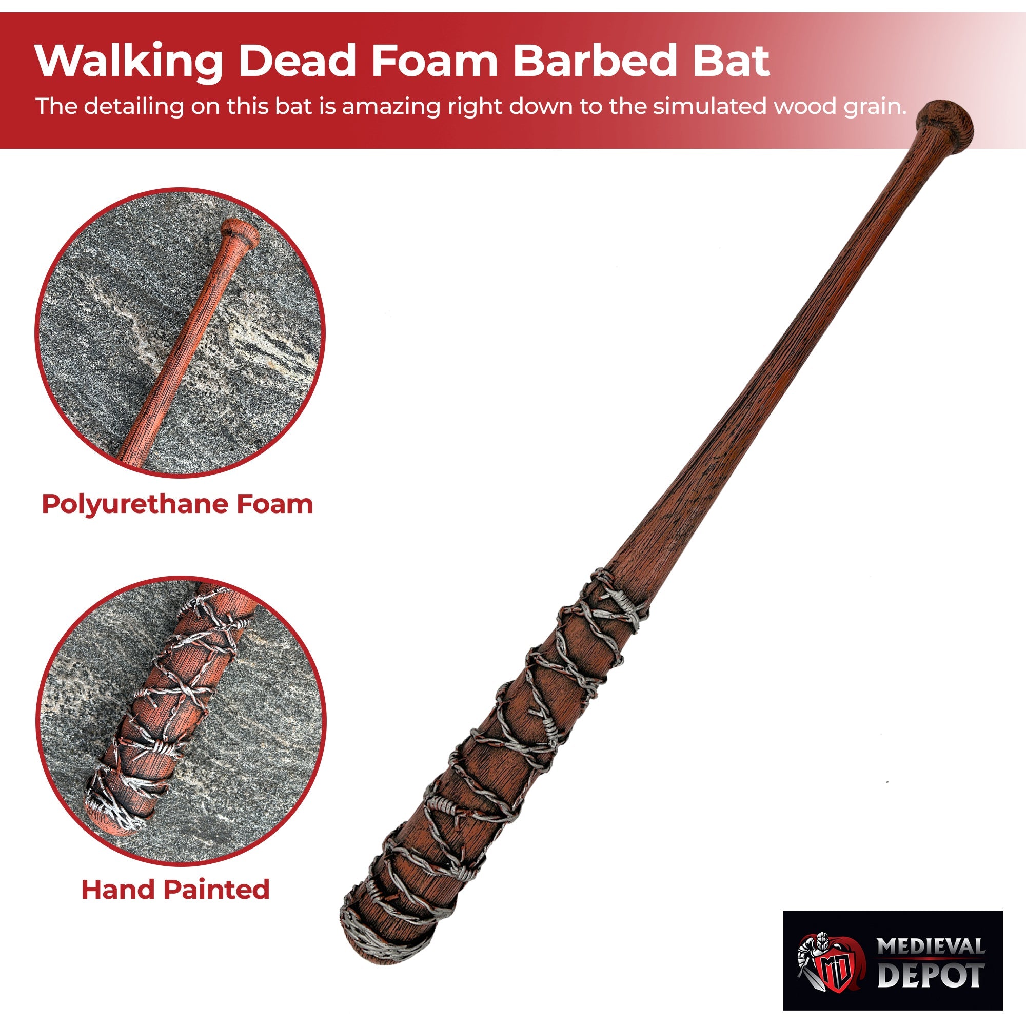 Dead Man Walking Foam Barbed Bat swords - Tophatter Daily Deals