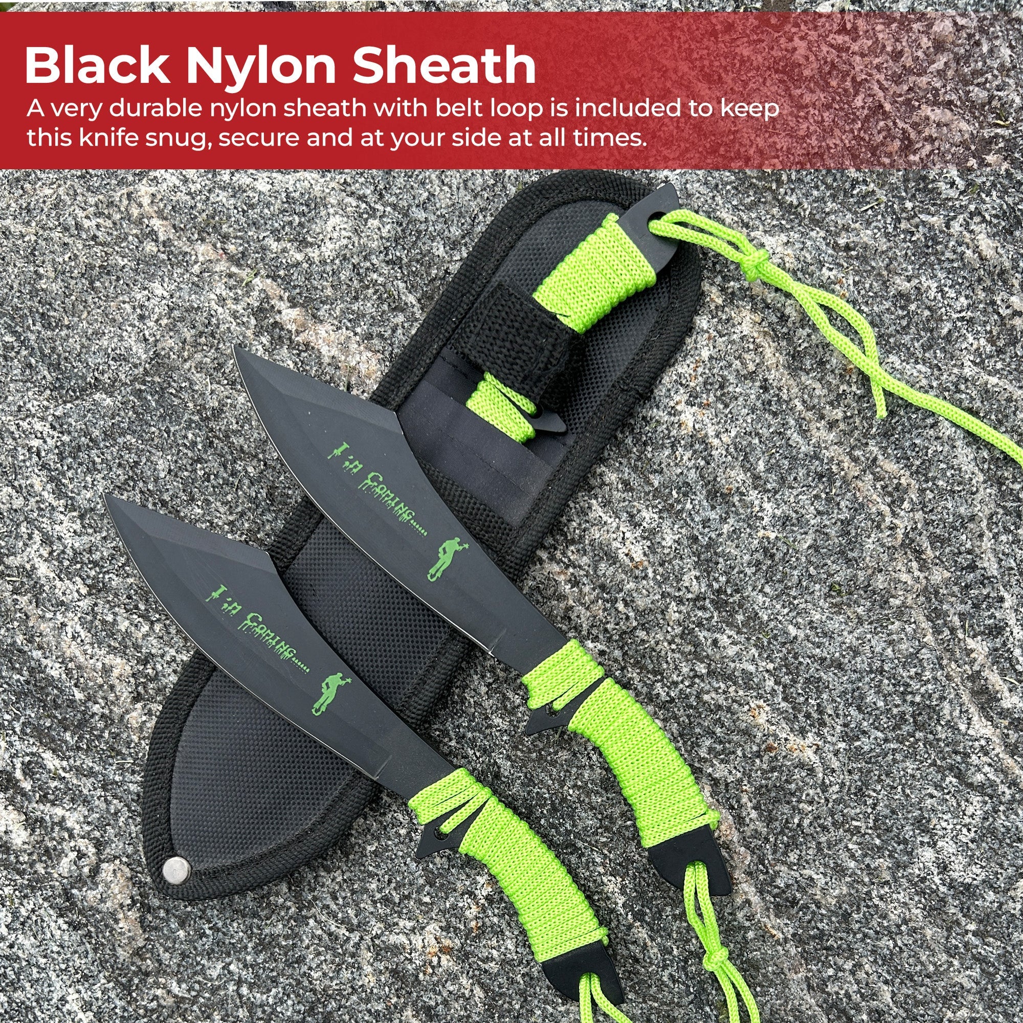 Death Hunter Scimitar Throwing Knife Set knives - Tophatter Daily Deals