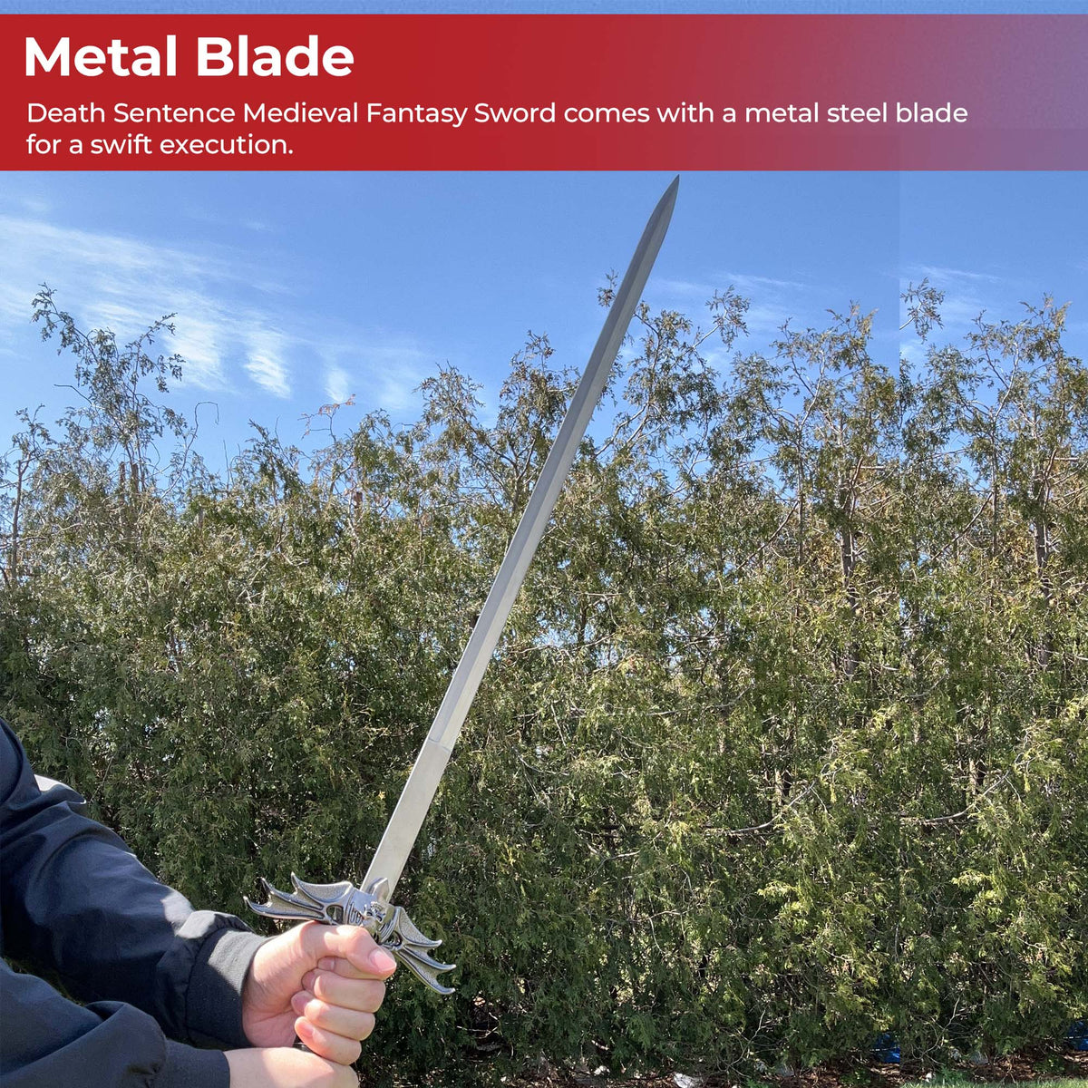 Death Sentence Medieval Fantasy Sword swords - Tophatter Daily Deals
