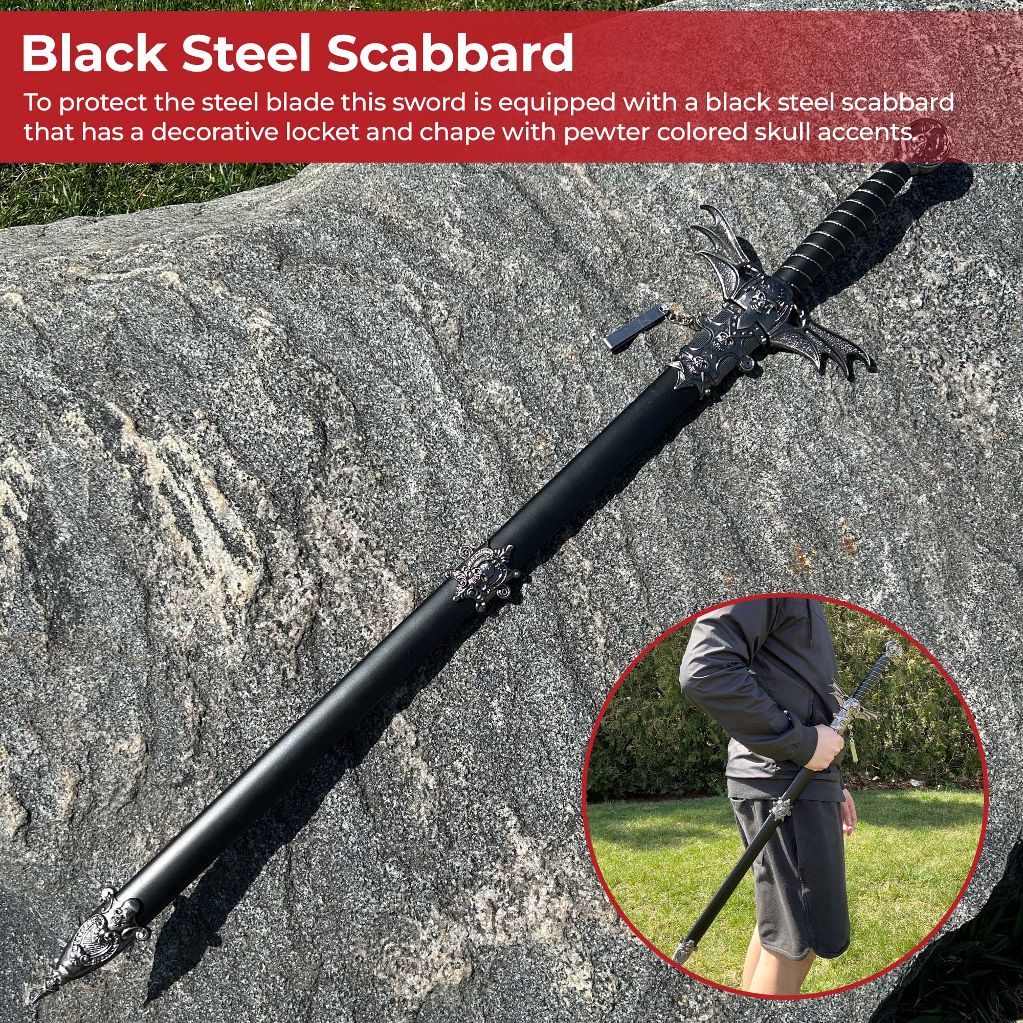 Death Sentence Medieval Fantasy Sword swords - Tophatter Daily Deals