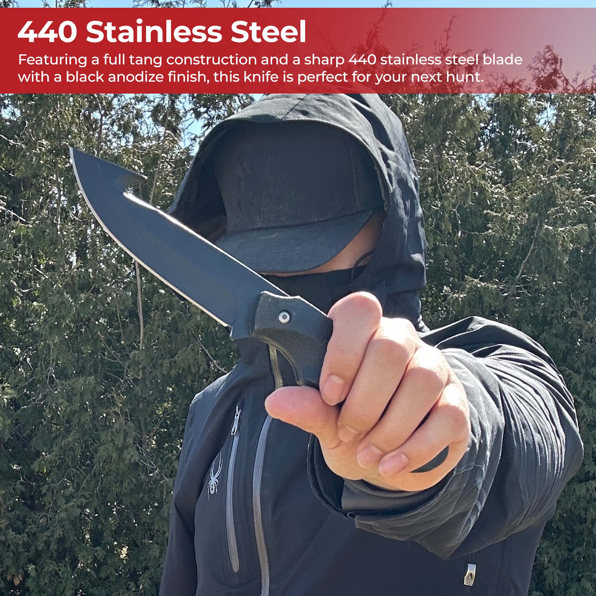 Death Stroke Full Tang Gut Hook Knife knives - Tophatter Daily Deals