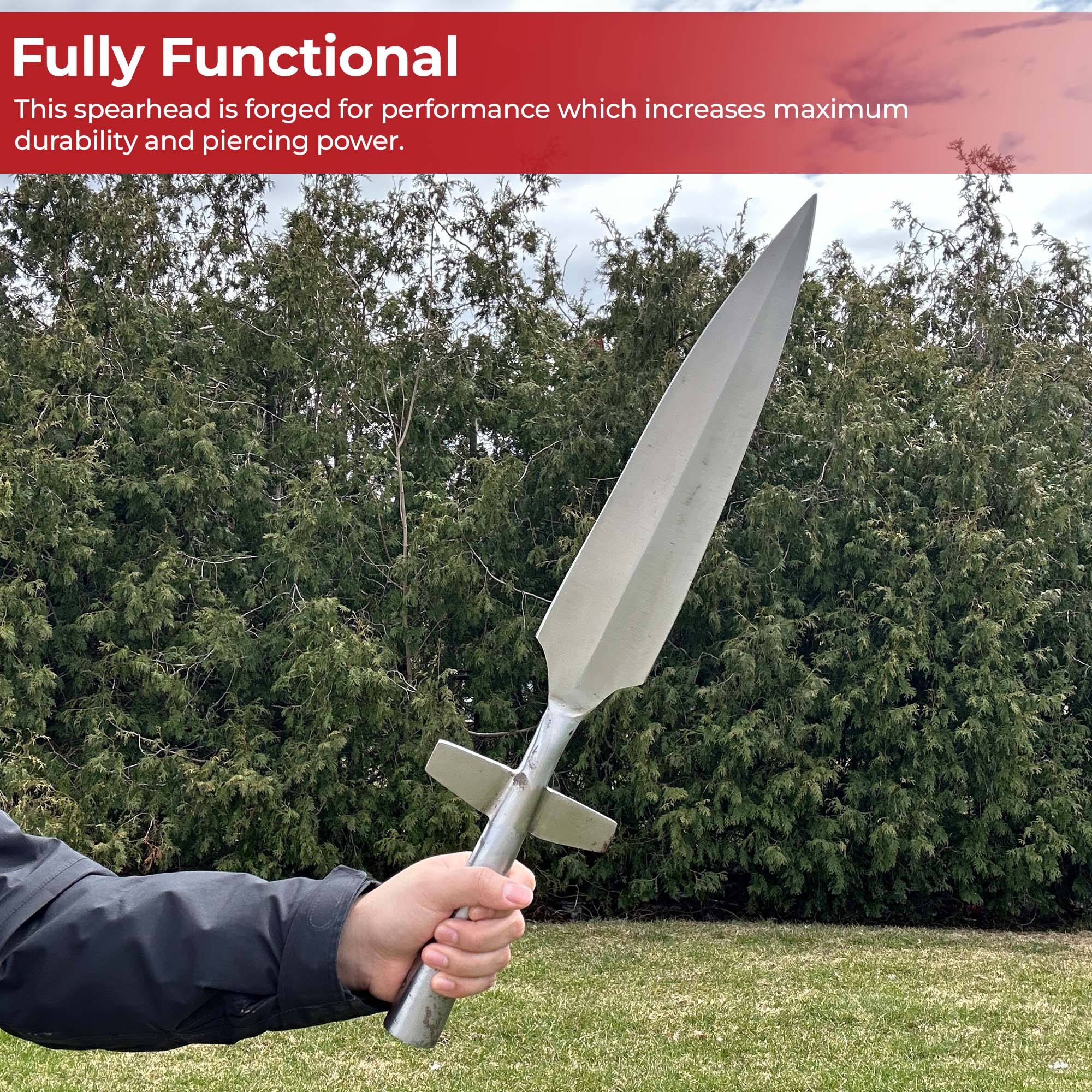 Deflect Option Medieval Hand Forged Winged Spearhead Knives - Tophatter Daily Deals