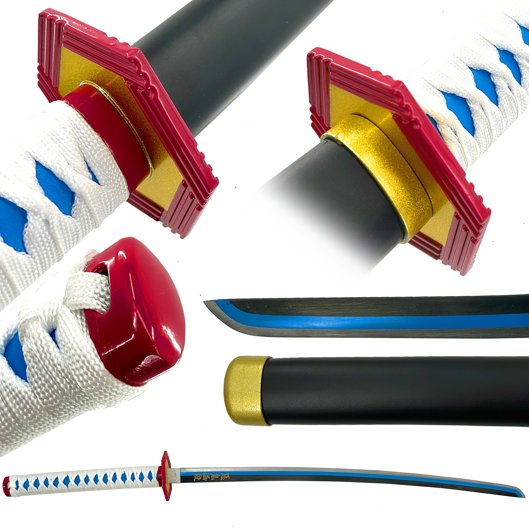 Demon Slayer Giyu Tomioka Blue Nichrin Blade Katana Sword Swords - Tophatter Daily Deals