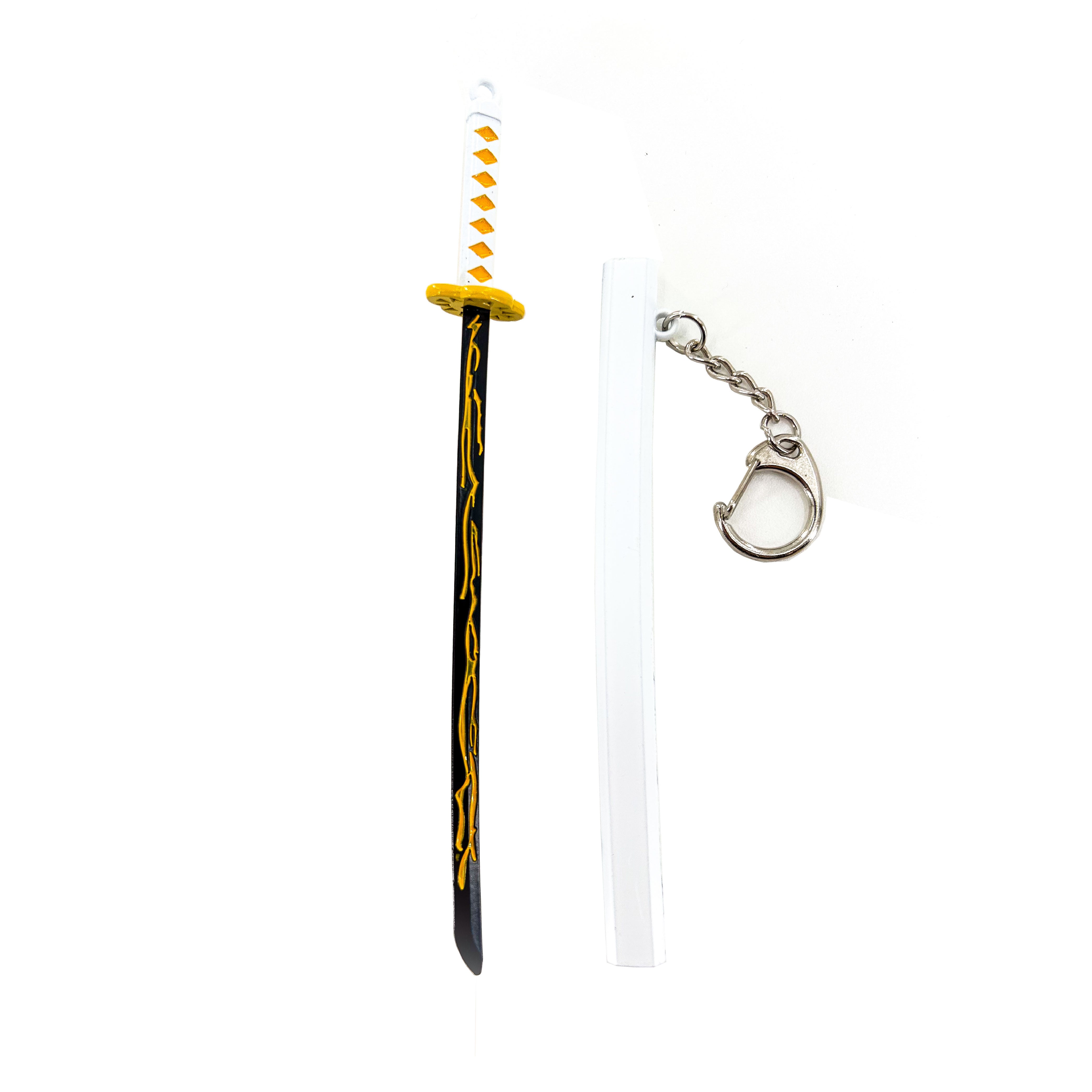 Demon Slayer Inspired Sword Keychain Agatsuma Zenitsu's Miniature Replica Swords - Tophatter Daily Deals