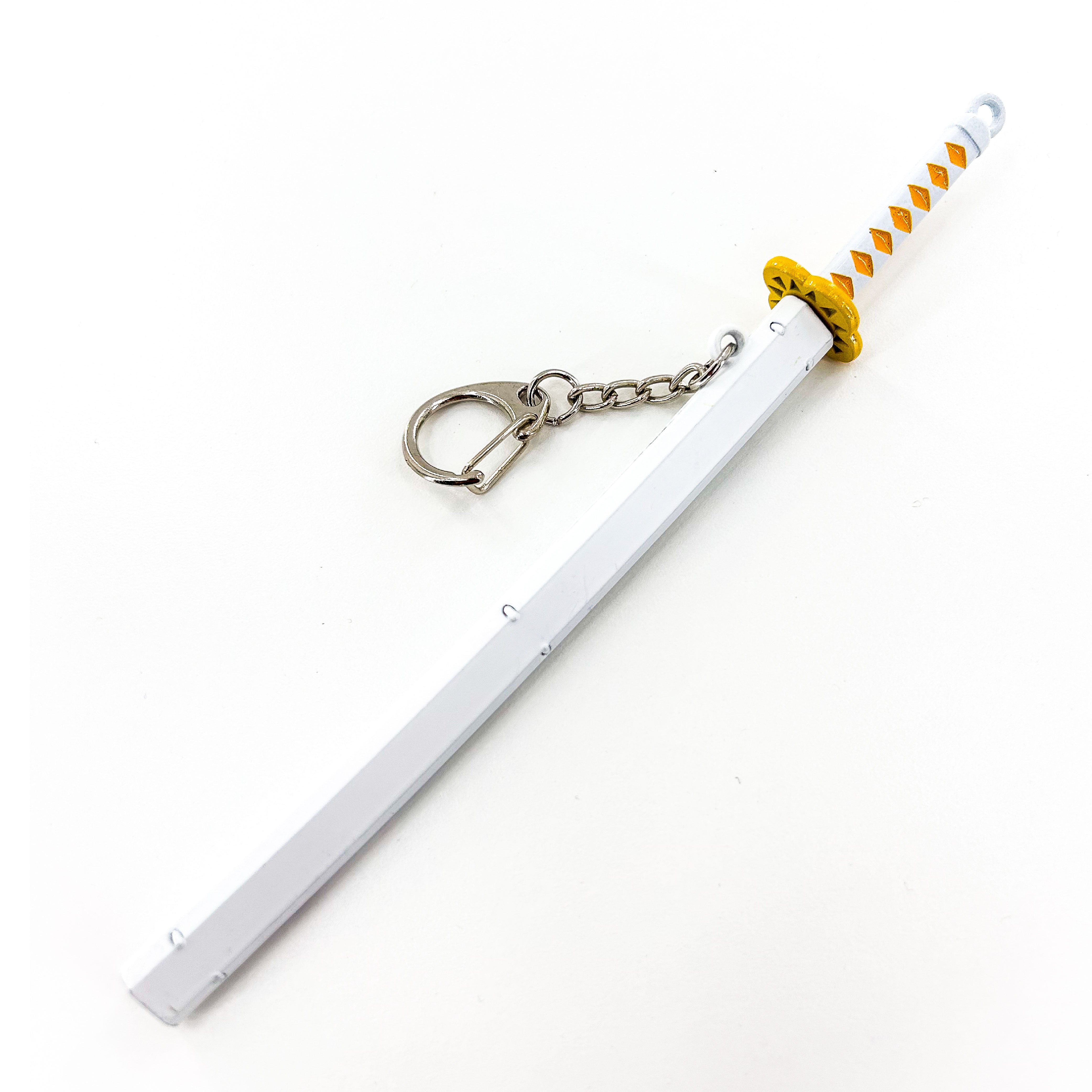 Demon Slayer Inspired Sword Keychain Agatsuma Zenitsu's Miniature Replica Swords - Tophatter Daily Deals