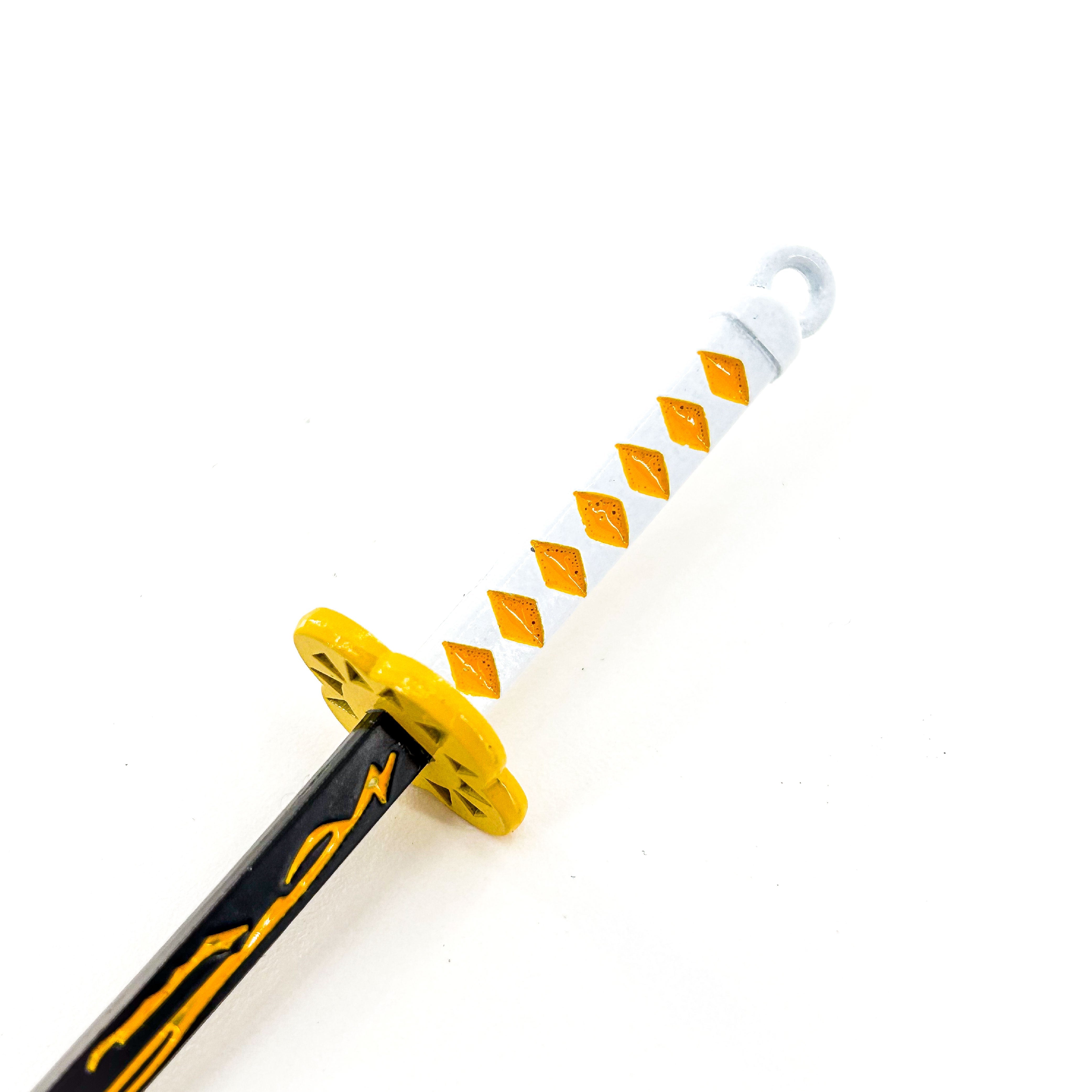Demon Slayer Inspired Sword Keychain Agatsuma Zenitsu's Miniature Replica Swords - Tophatter Daily Deals