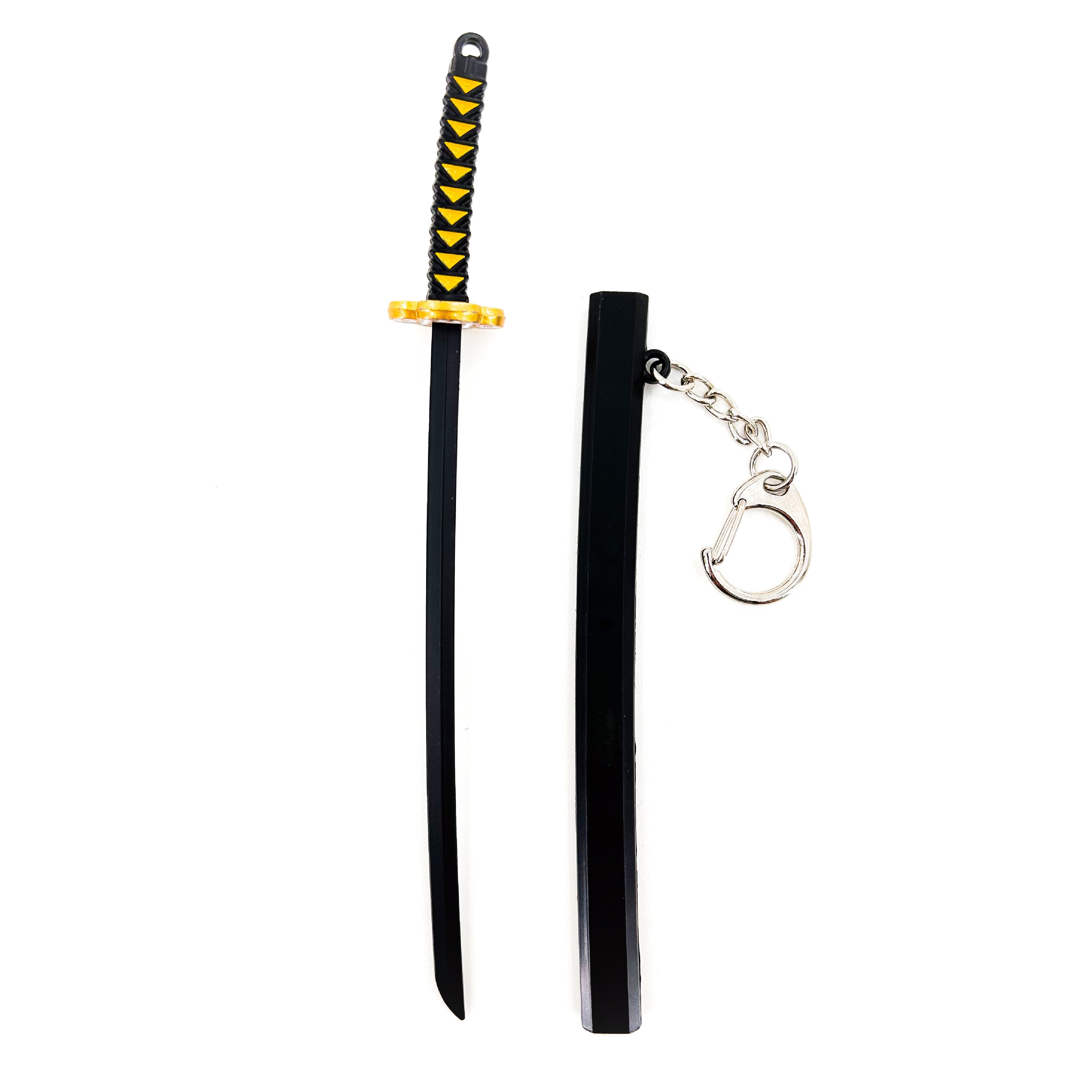 Demon Slayer Inspired Sword Keychain Kaigaku's Miniature Replica Swords - Tophatter Daily Deals