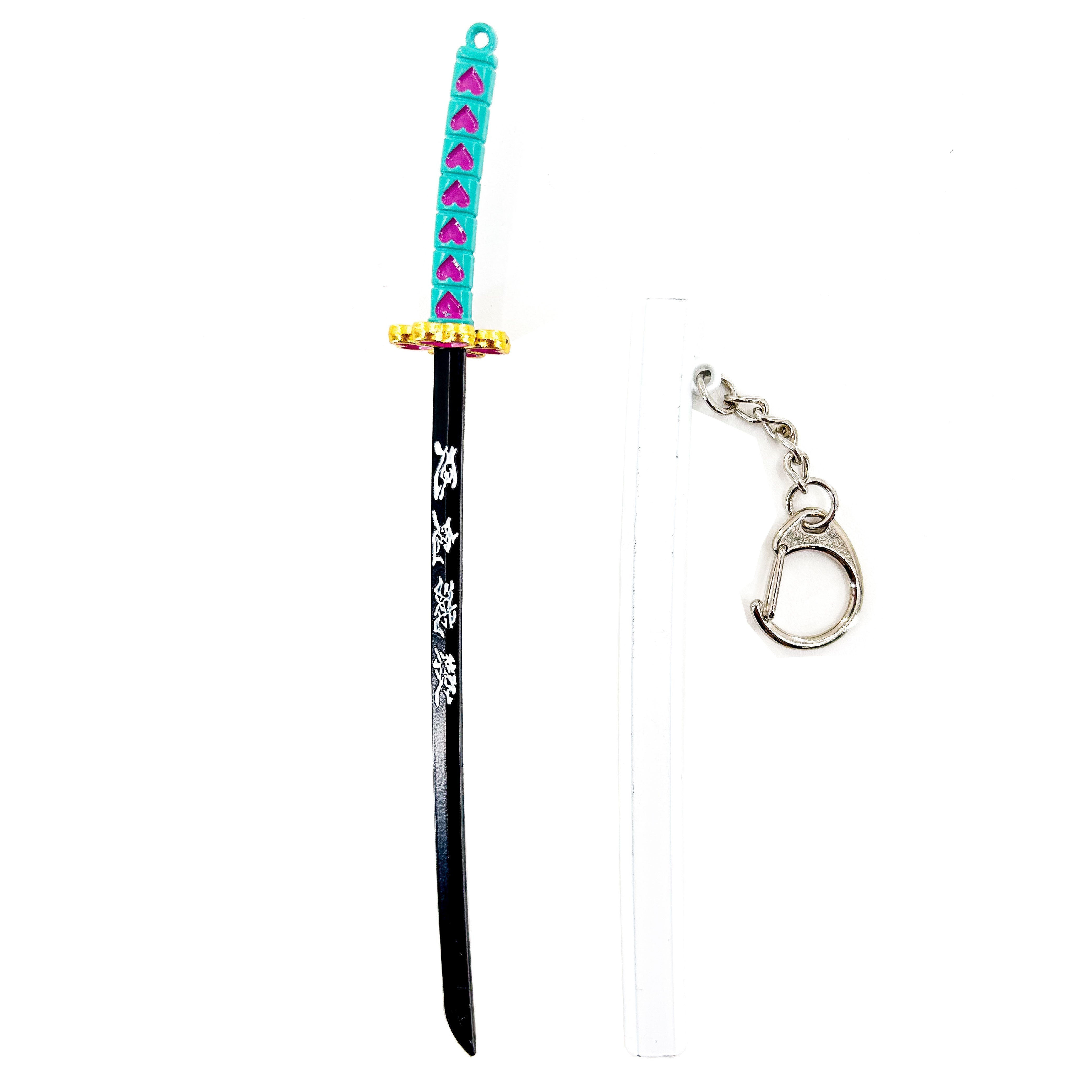 Demon Slayer Inspired Sword Keychain Kanroji Mitsuri's Miniature Replica Swords - Tophatter Daily Deals