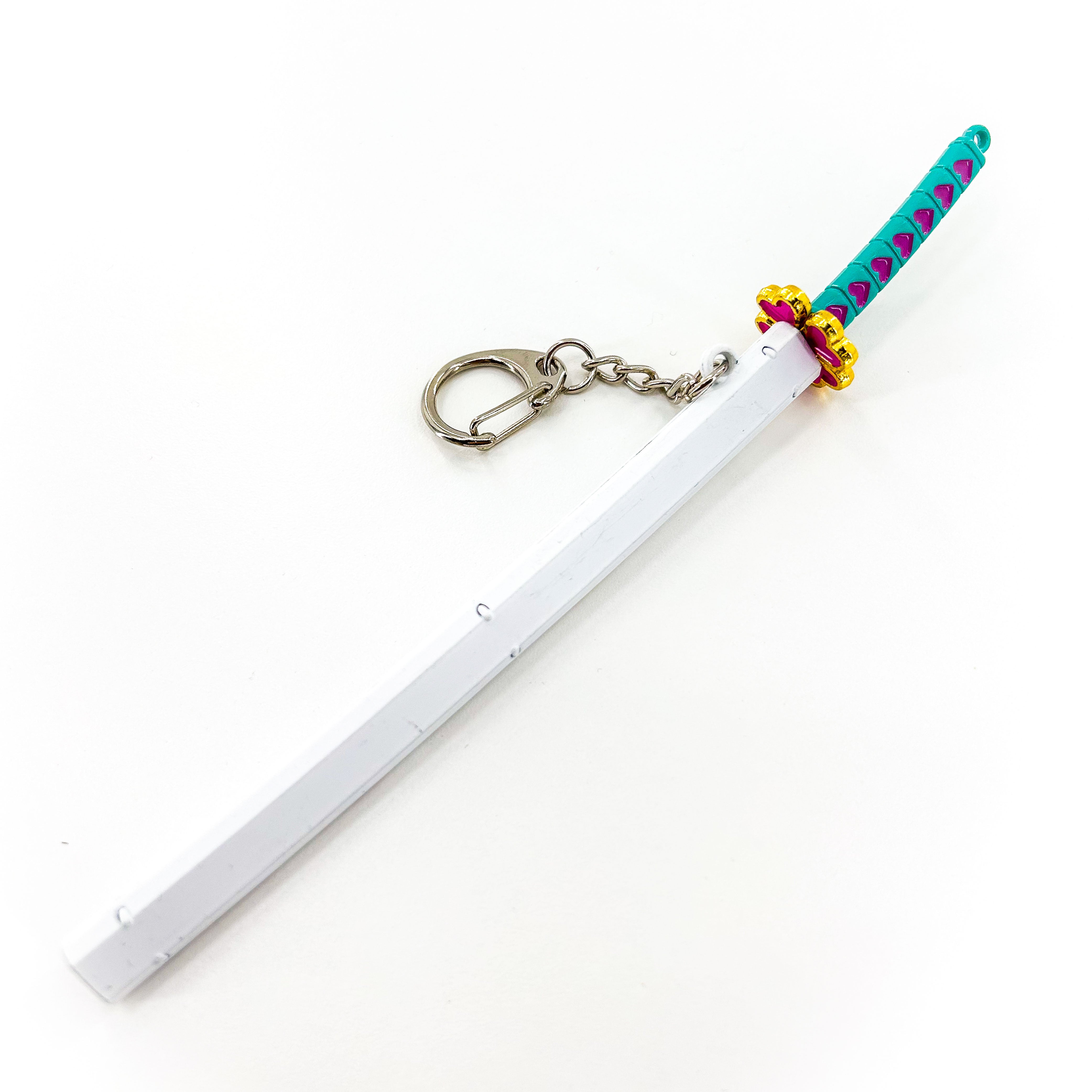 Demon Slayer Inspired Sword Keychain Kanroji Mitsuri's Miniature Replica Swords - Tophatter Daily Deals