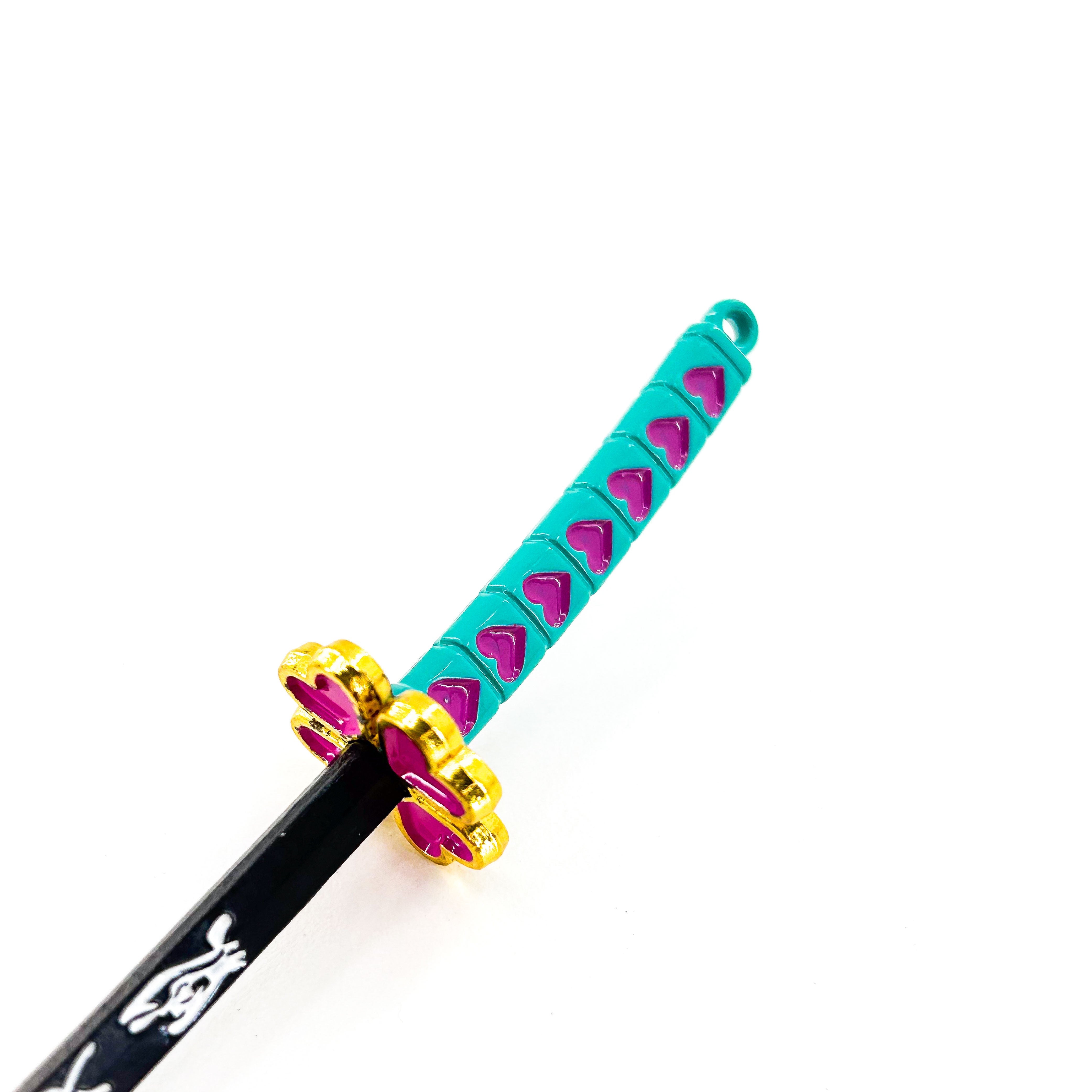 Demon Slayer Inspired Sword Keychain Kanroji Mitsuri's Miniature Replica Swords - Tophatter Daily Deals