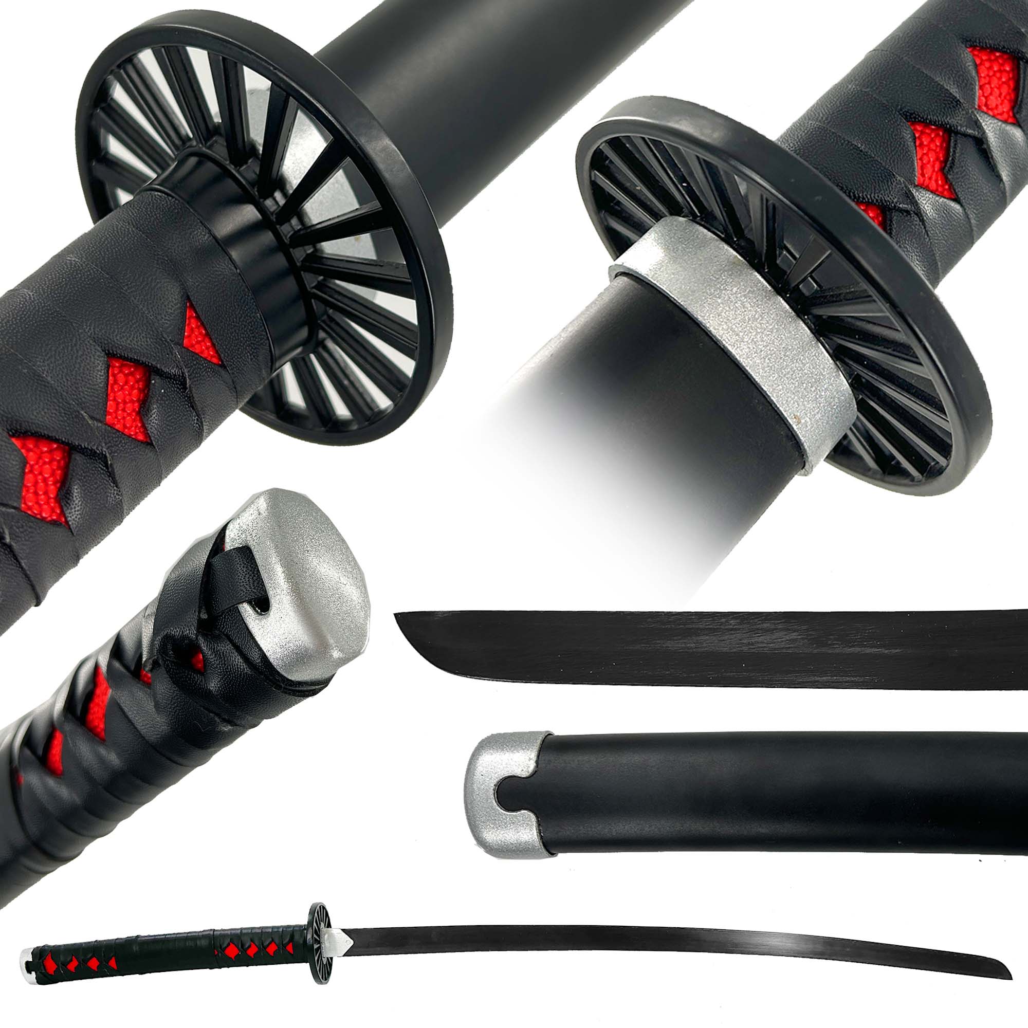 Demon slayer Tanjiro Kamado Nichirin Blade Black Katana Sword Swords - Tophatter Daily Deals