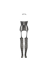 Shots Toys - Le Désir - DES014X - Lace Suspender Bodystocking - Black - OS/XL Lingerie - Tophatter Daily Deals