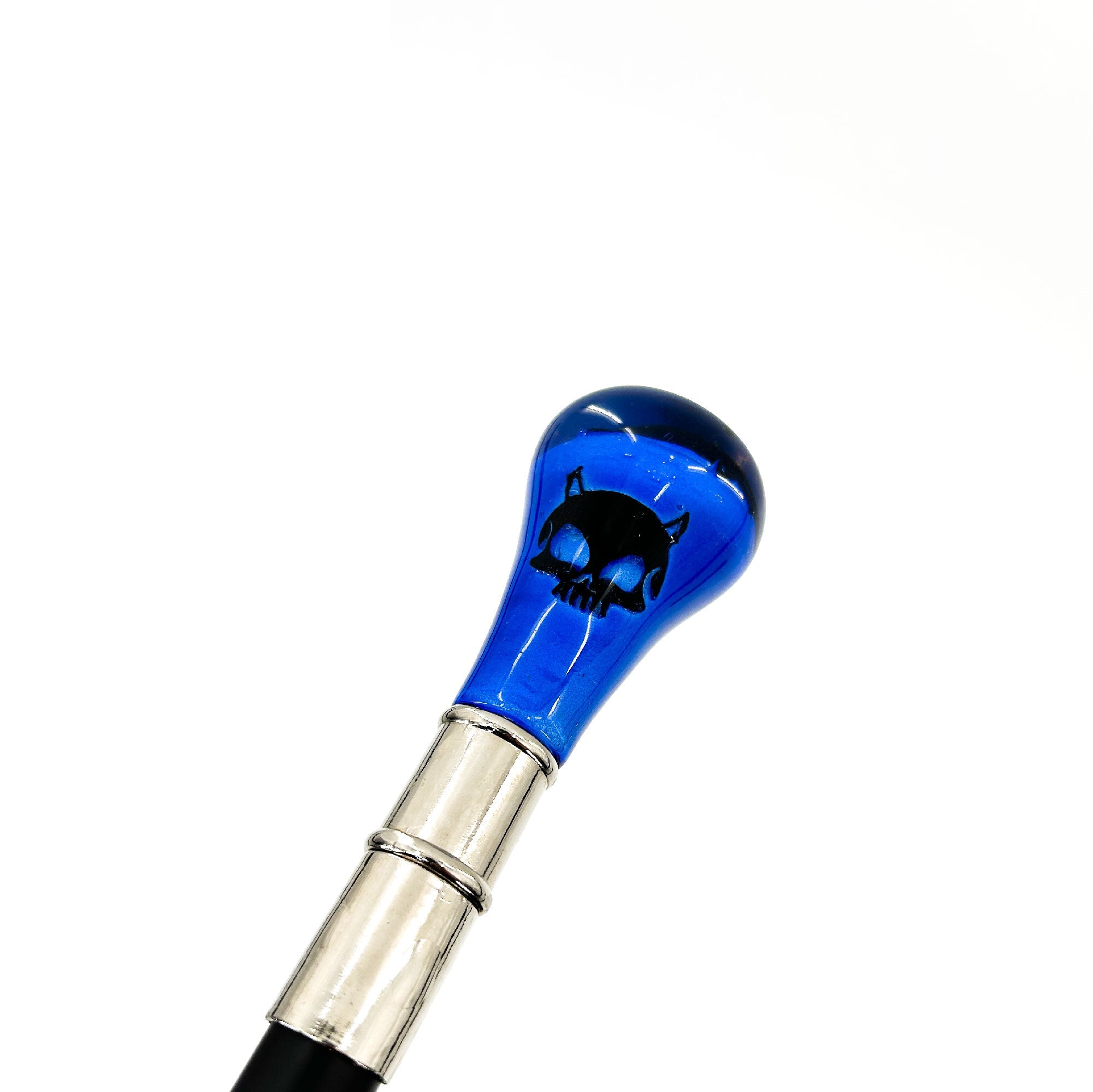 Devil's Skull Crusader Blue Walking Cane cane - Tophatter Daily Deals