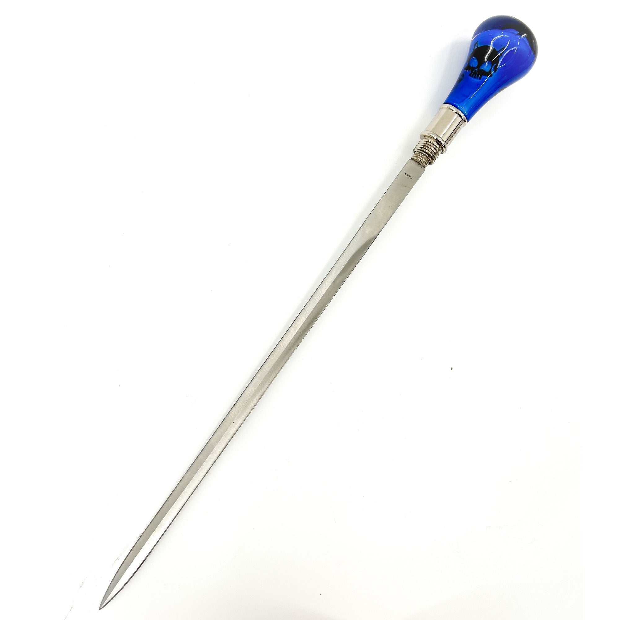 Devil's Skull Crusader Removable Blade Blue Sword Cane swords - Tophatter Daily Deals