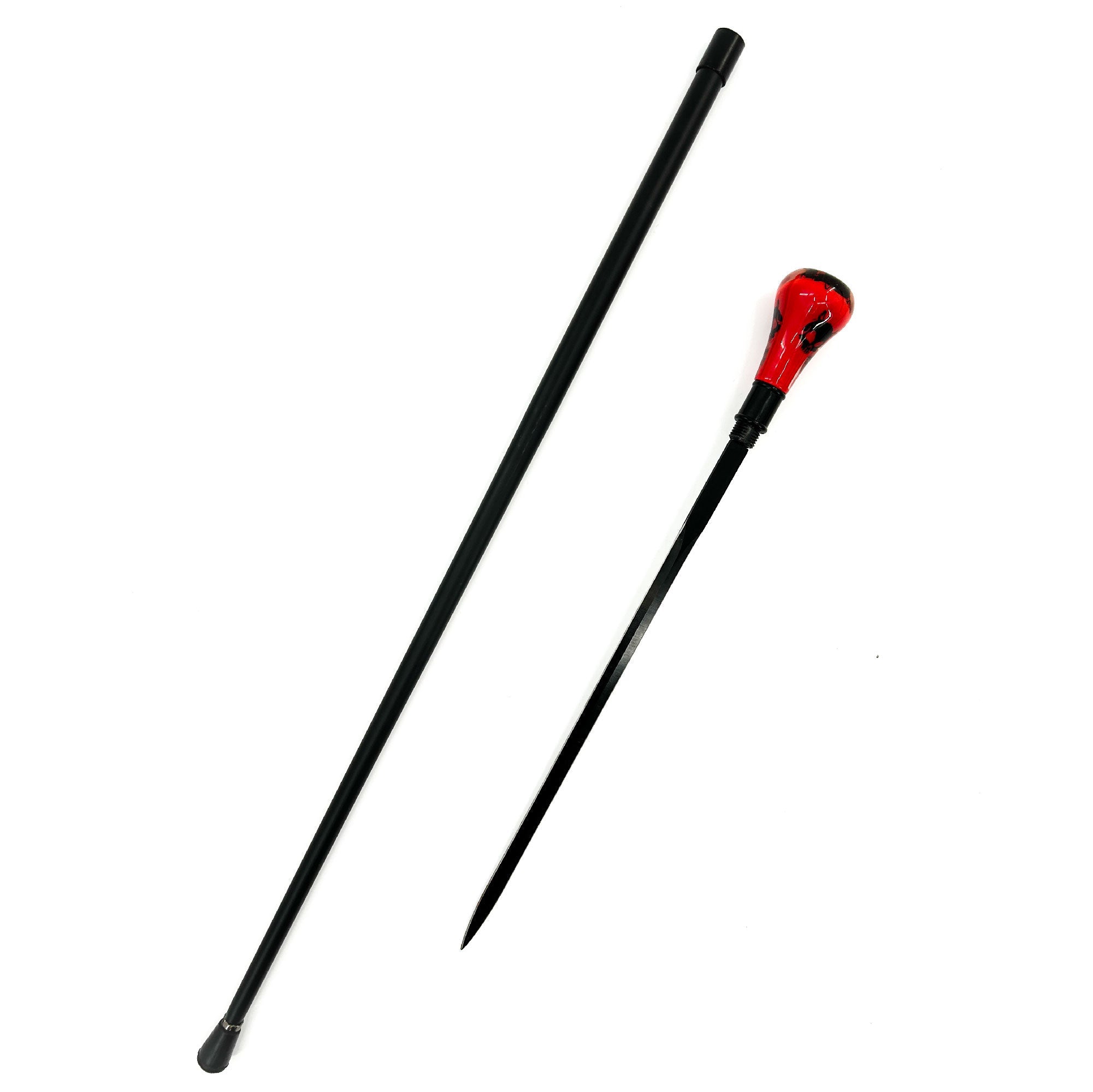 Devil's Skull Elegant Removable Blade Red Walking Sword Cane historical period - Tophatter Daily Deals