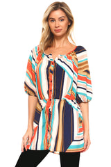 Women's Belted Button Front Top Tops - Tophatter Daily Deals