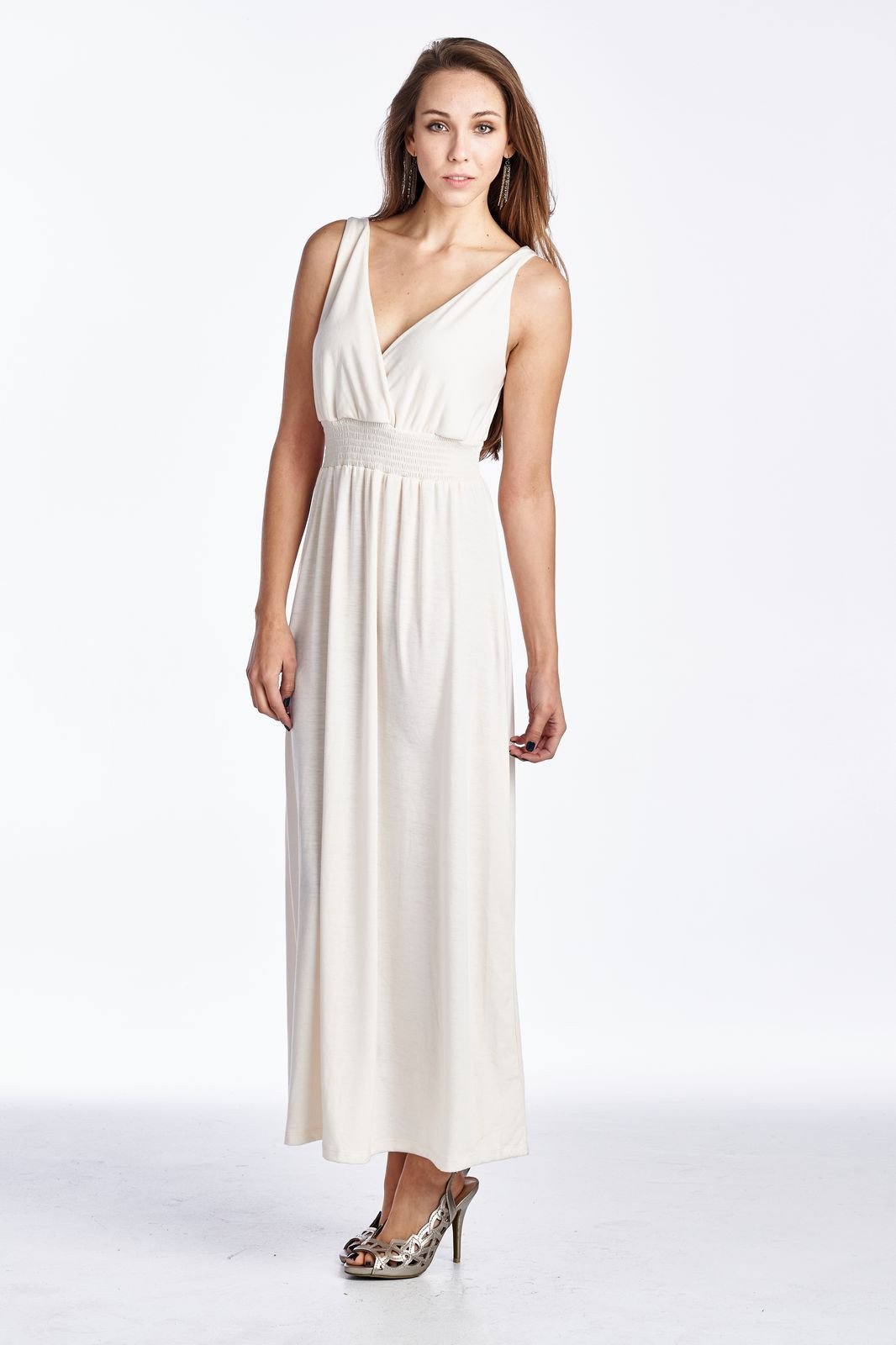 Women's Smocked Wrap Maxi Dress Dresses / Maxi - Tophatter Daily Deals