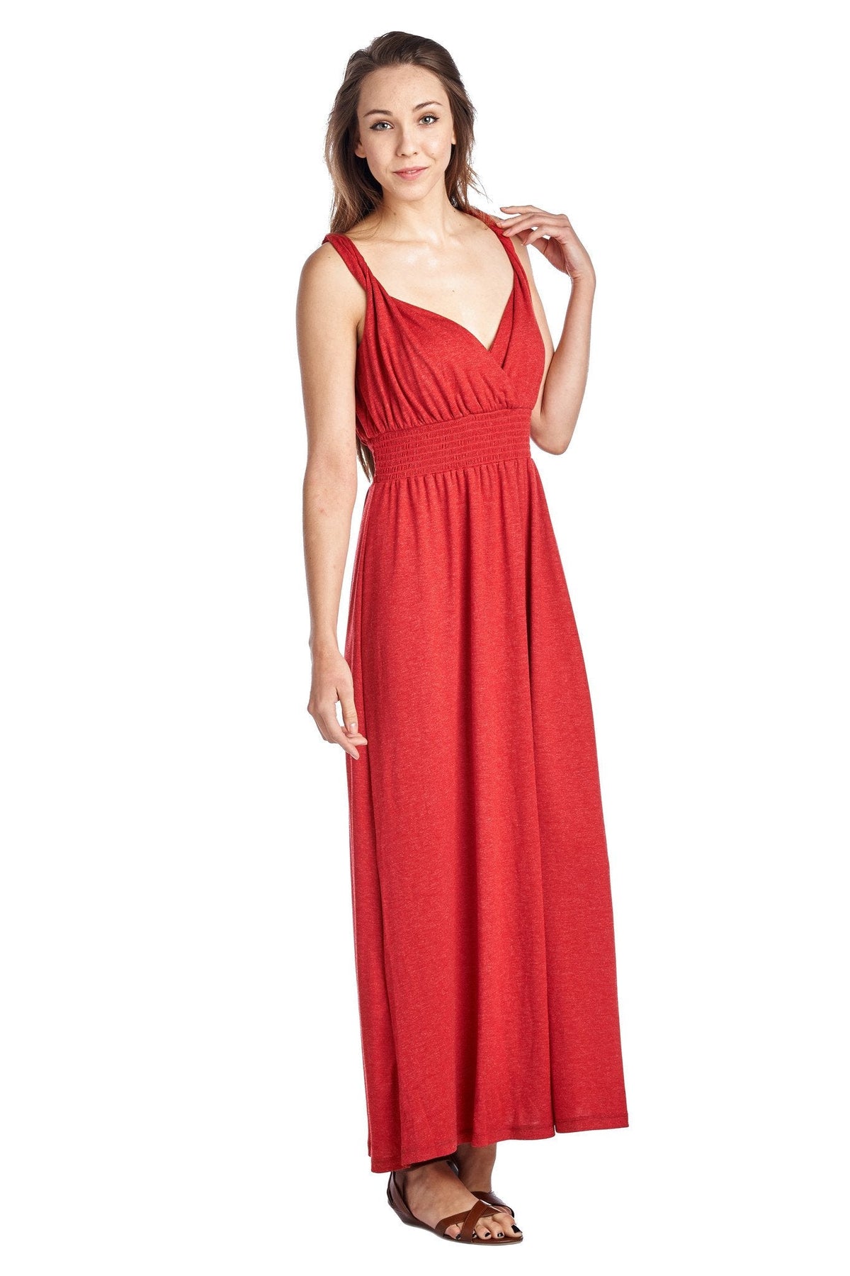 Women's Smocked Wrap Maxi Dress Dresses / Maxi - Tophatter Daily Deals