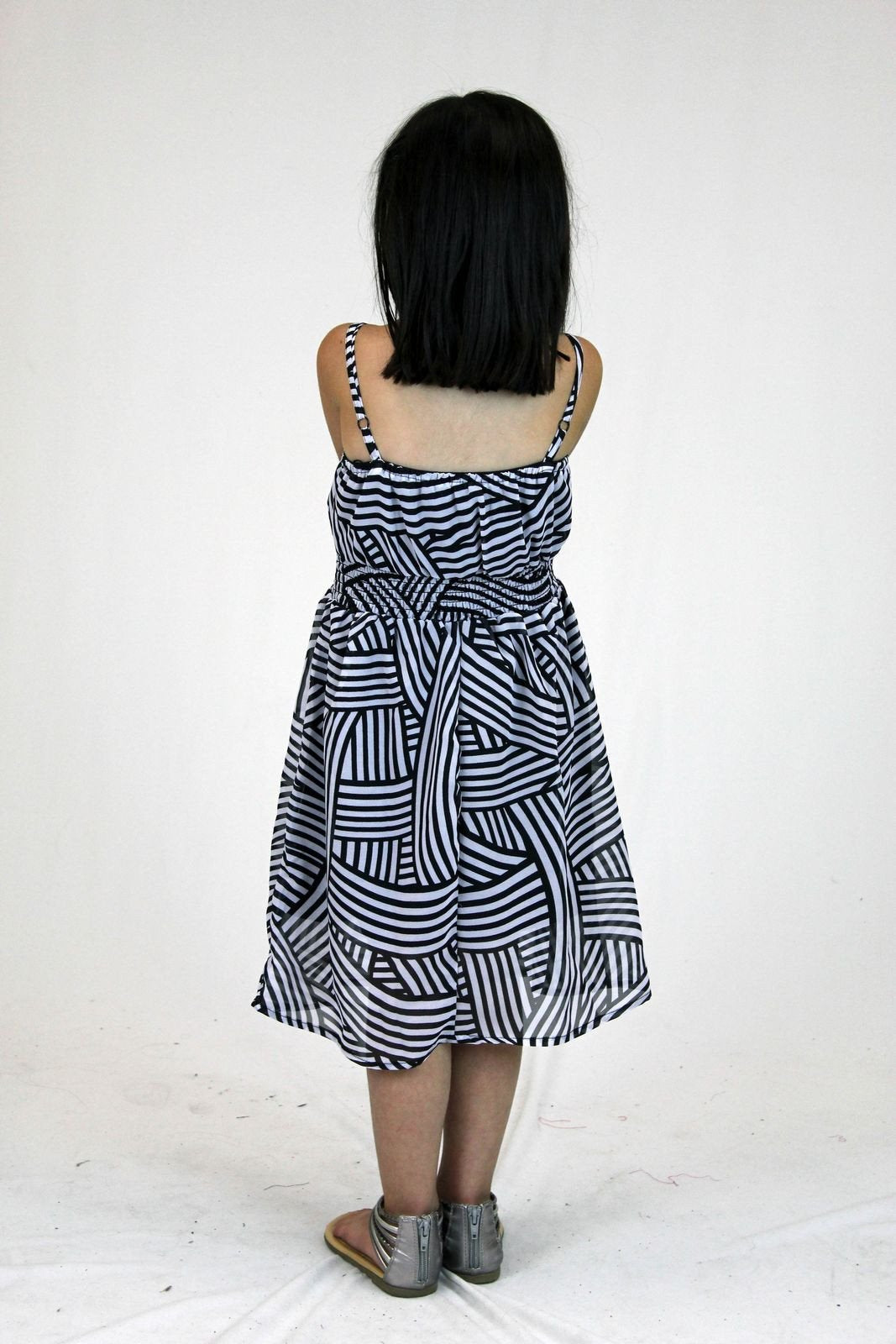 Girls Sleeveless Printed Chiffon Dress Children / Dresses - Tophatter Daily Deals