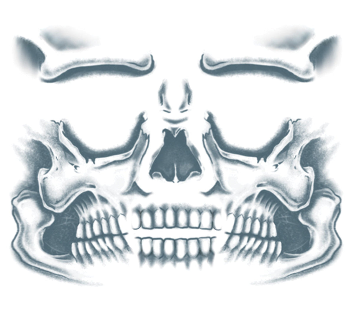 Tattoo Skull Face Halloween Skeleton Decorations - Tophatter Daily Deals