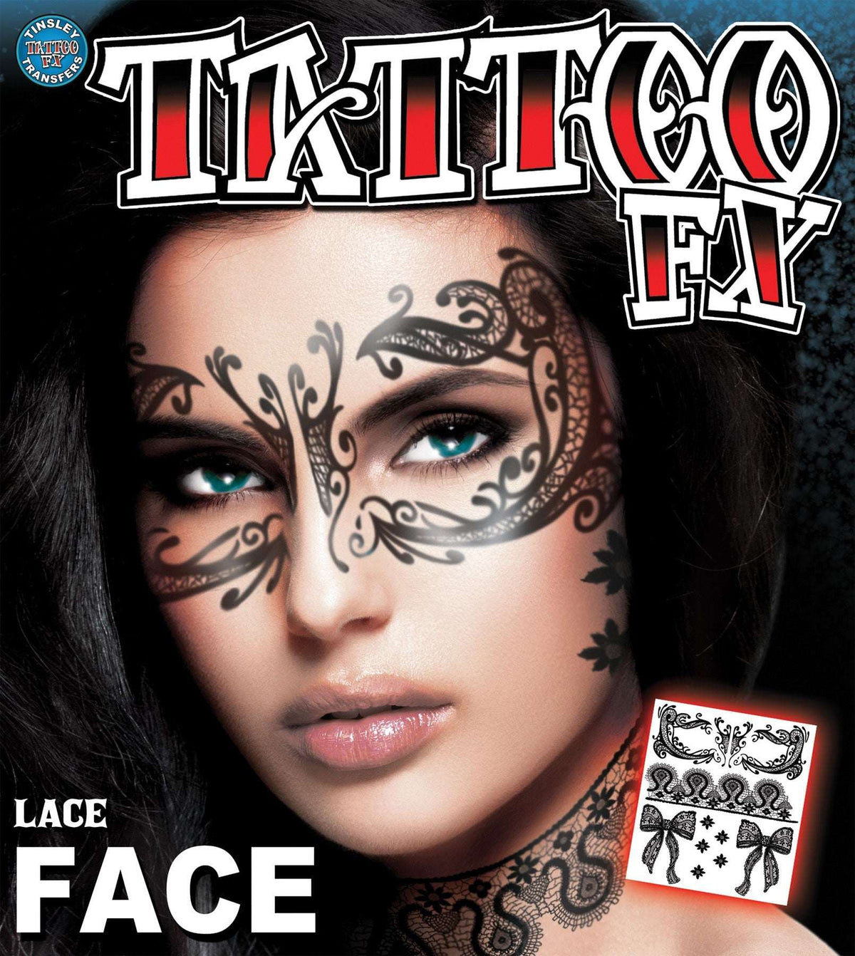 Lace Face Tattoo Costume Accessories - Tophatter Daily Deals
