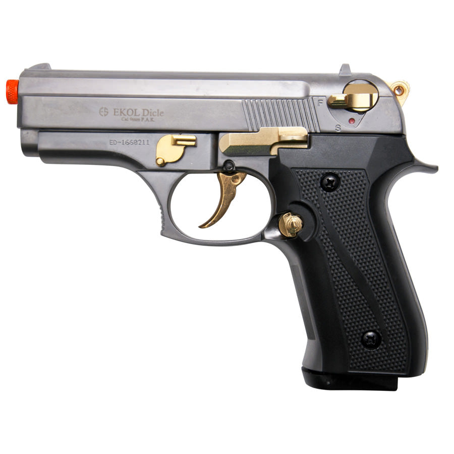 Cougar 8000 Fume With Gold Fittings - Dicle Front Firing Blank Gun - Tophatter's Inc. Weapons Store Online Collectible Weapons - Tophatter Daily Deals