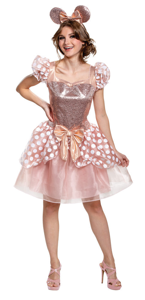 Women's Rose Gold Minnie Deluxe Costume Womens Halloween Costumes - Tophatter Daily Deals