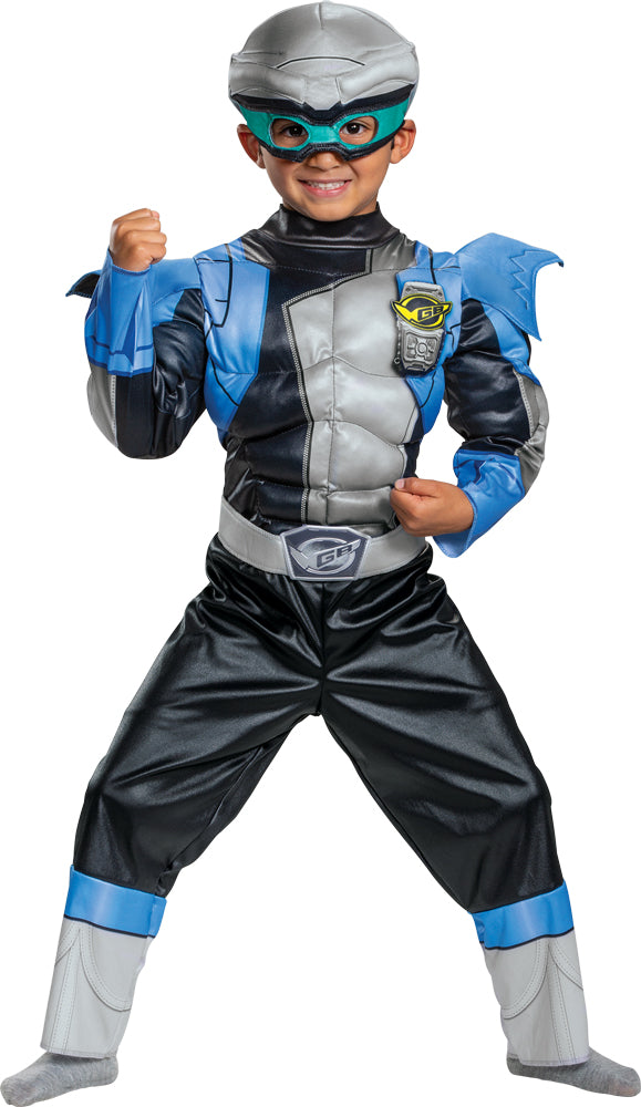 Silver Ranger Muscle Toddler Costume - Beast Morphers Baby Halloween Costumes - Tophatter Daily Deals