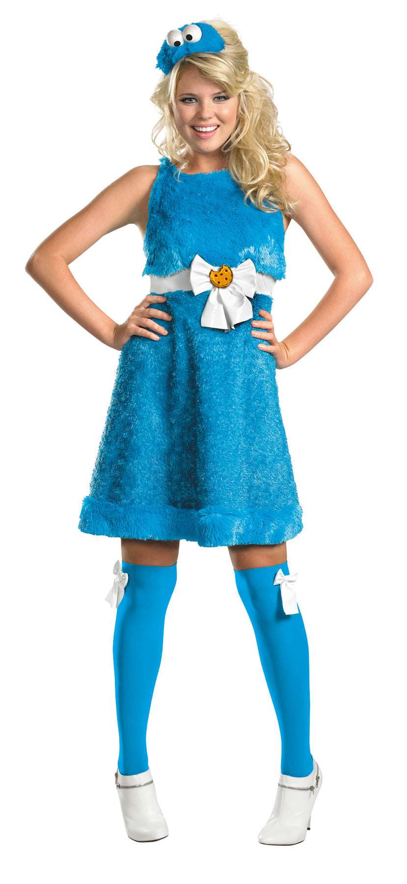 Women's Cookie Monster Sassy Costume - Sesame Street Womens Halloween Costumes - Tophatter Daily Deals