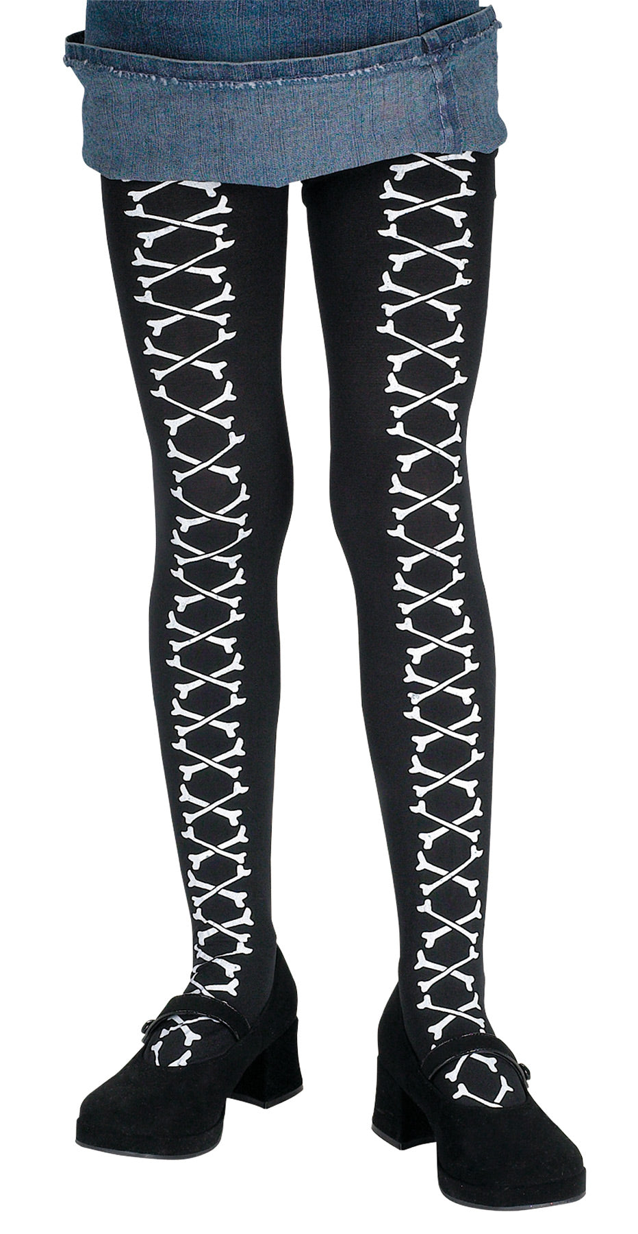 Bone Laced Black Pantyhose Costume Tights & Stockings - Tophatter Daily Deals