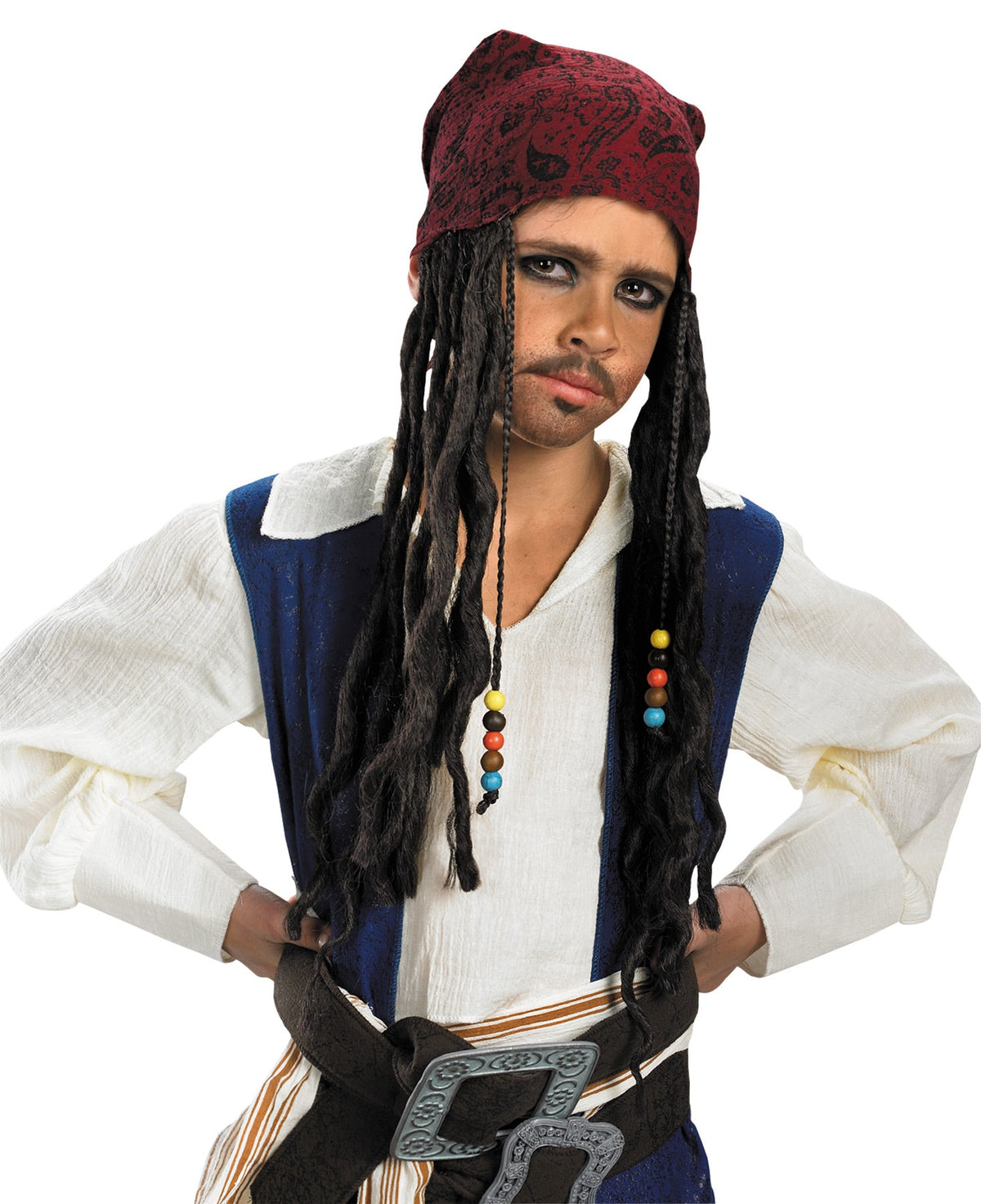 Jack Sparrow Headband with Hair - Pirates Of The Caribbean Halloween Hats & Headpieces - Tophatter Daily Deals